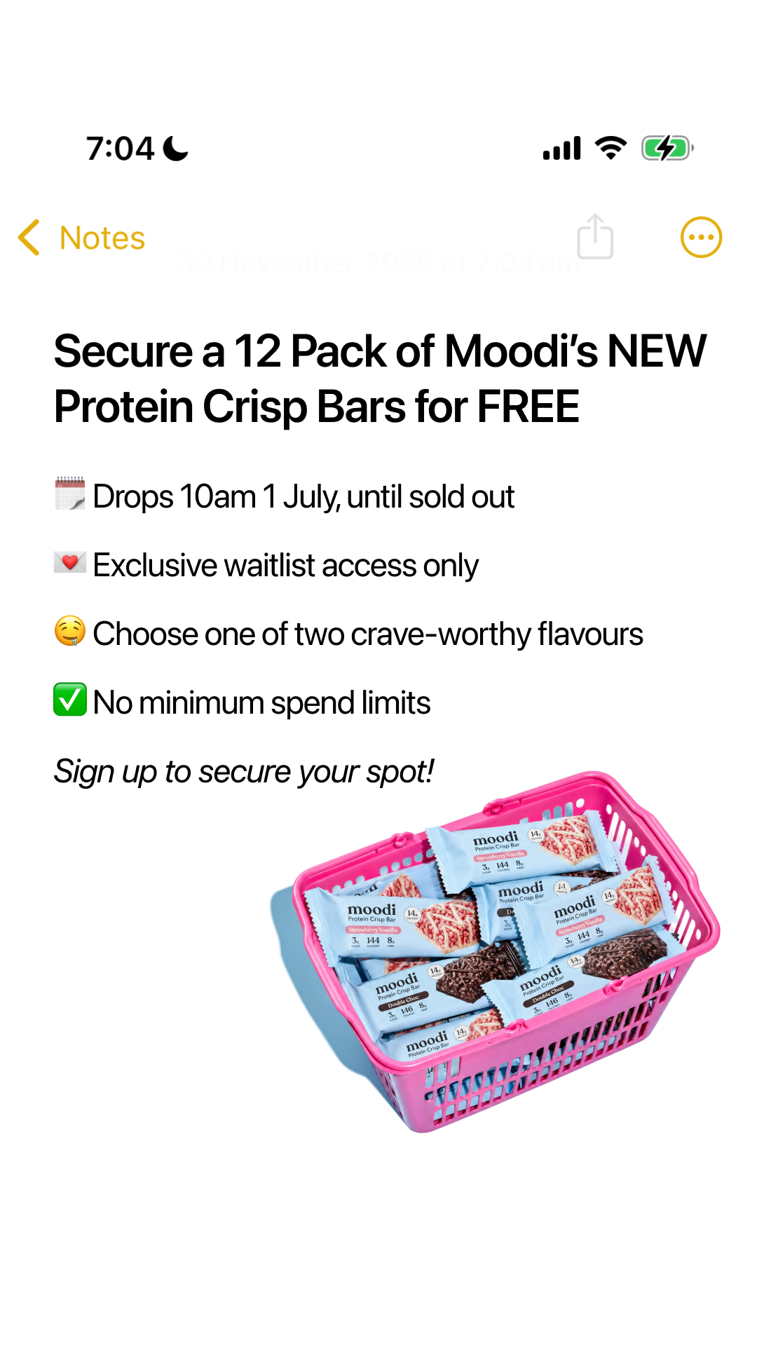Moodi Facebook ad
