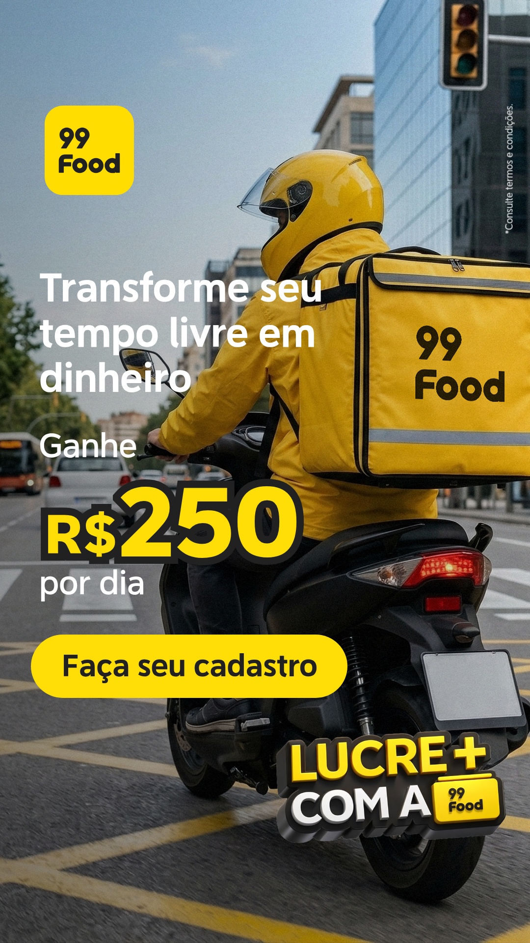 Sou Motorista 99 Facebook ad: Seja entregador 99Food