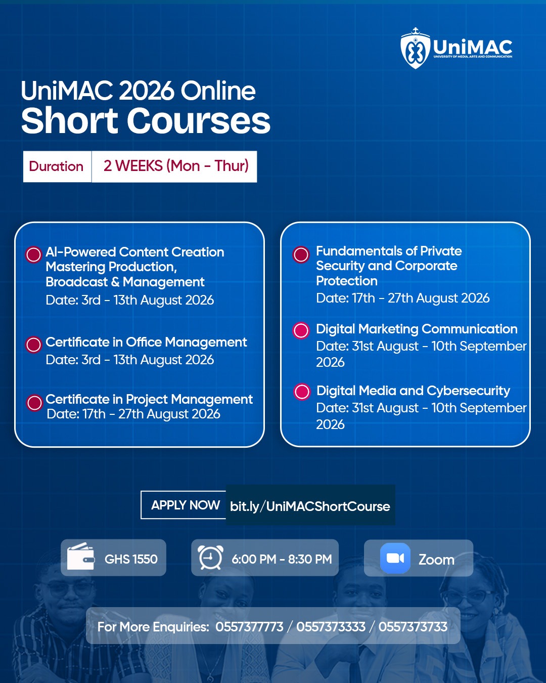 University of Media, Arts and Communication Facebook ad: Apply Today