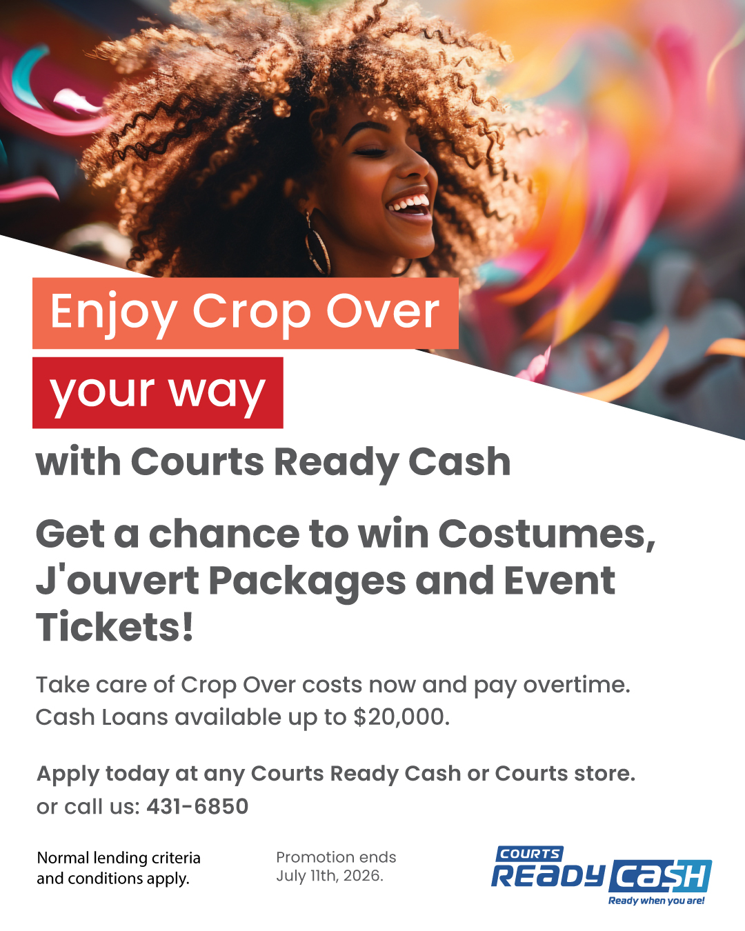 Courts Ready Cash Barbados Facebook ad from Jun 30, 2026