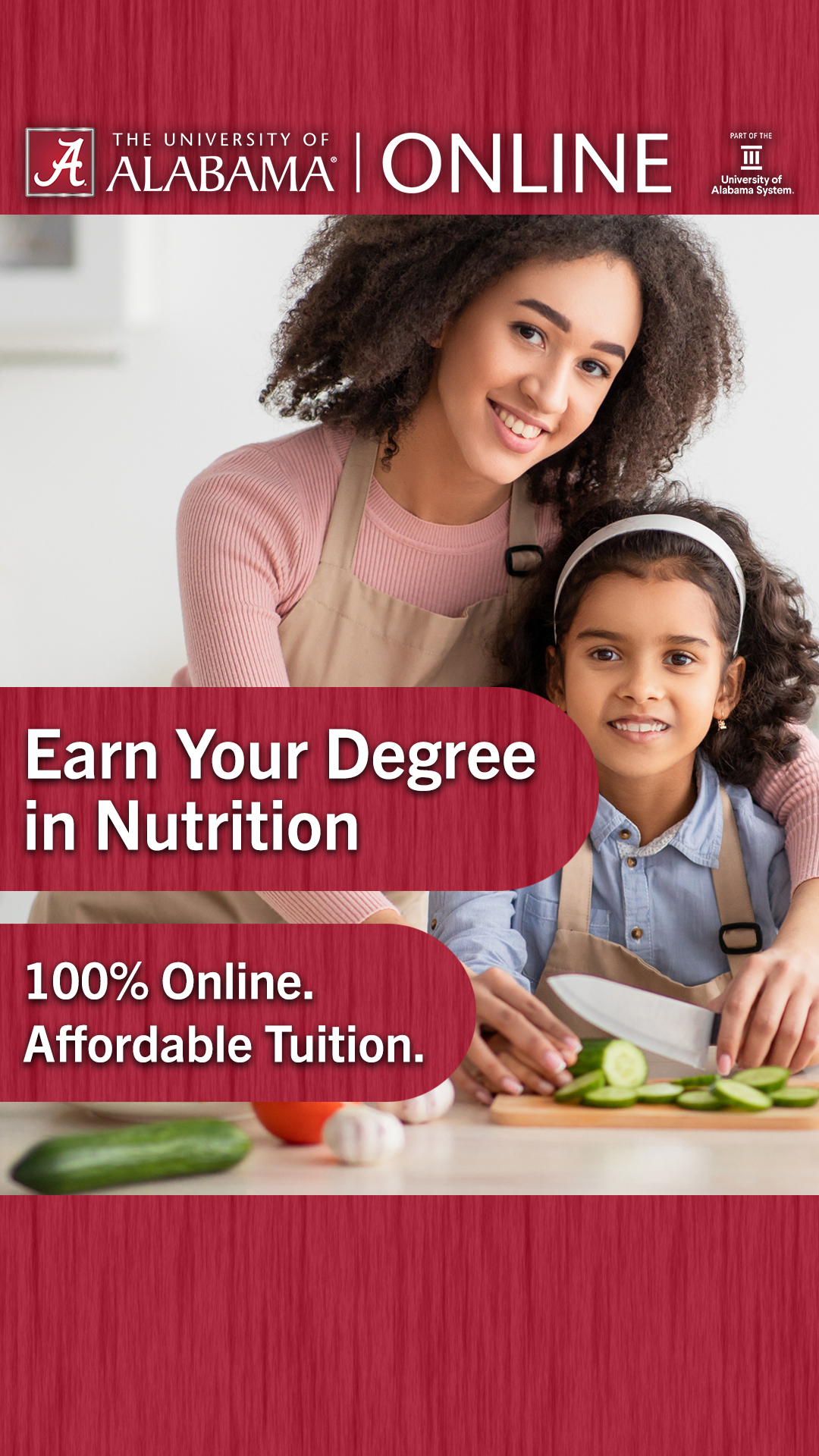 The University of Alabama Online Facebook ad