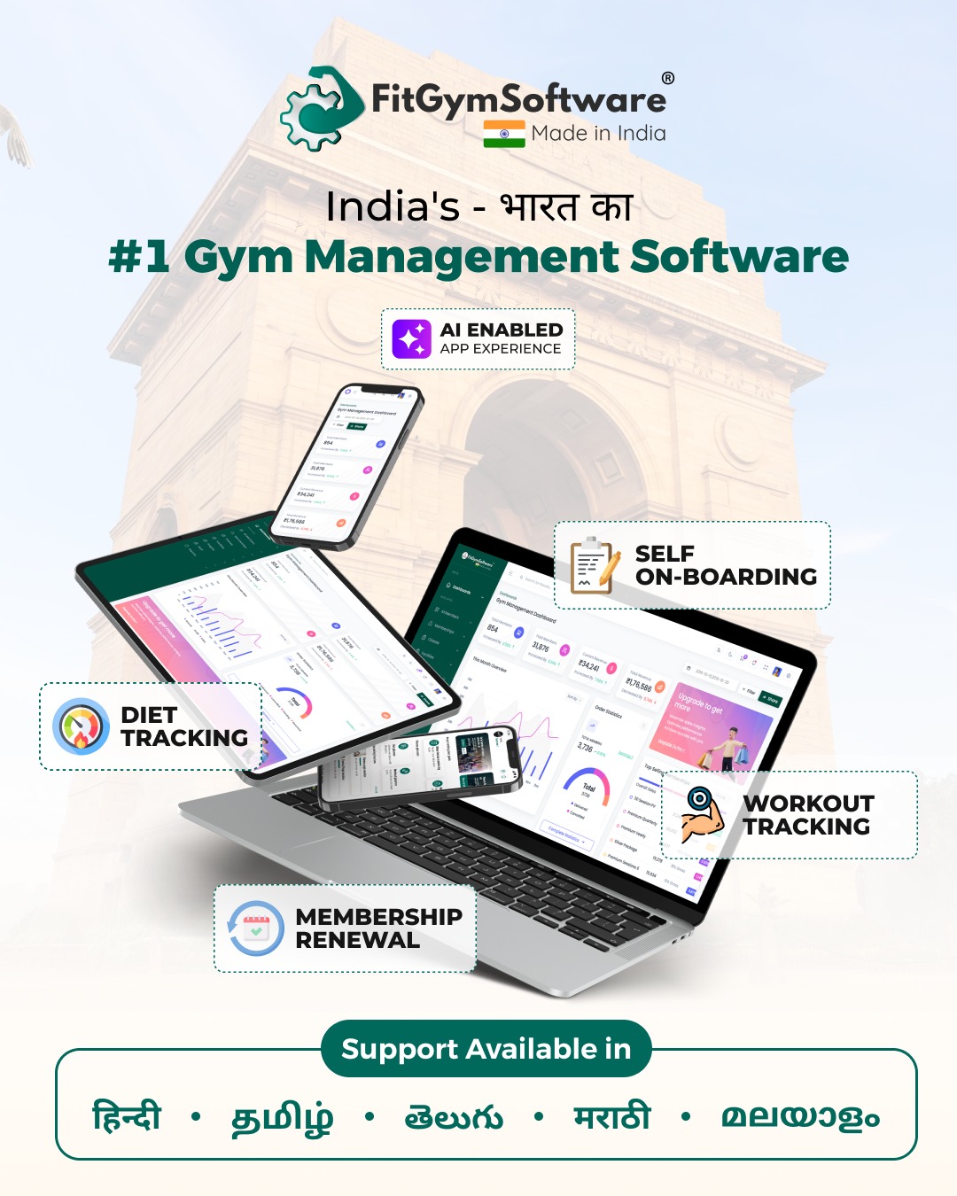 Fitgymsoftware Facebook ad: Try India Gym Management Software - FitGymSoftware