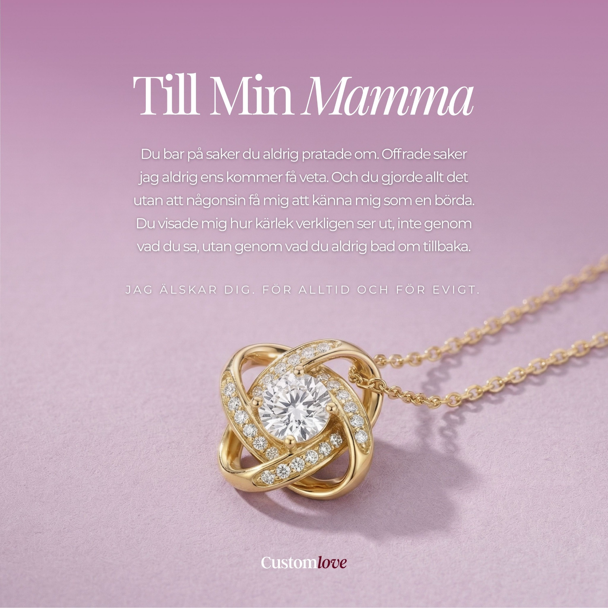 CustomLove Shop Facebook ad: Ge henne bevis, inte löften