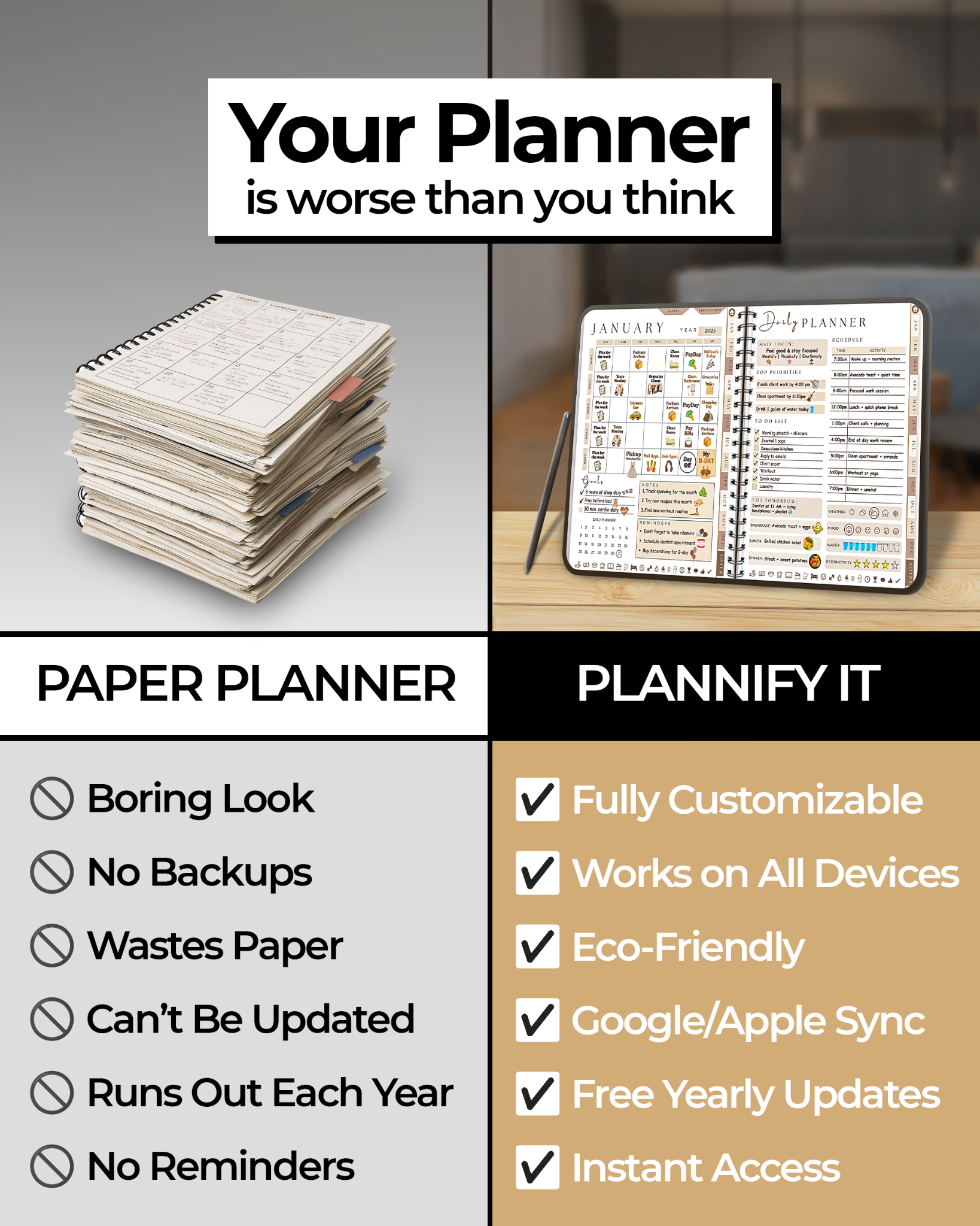 Plannifyit Planners Facebook ad: This Isn't Your Typical Planner.