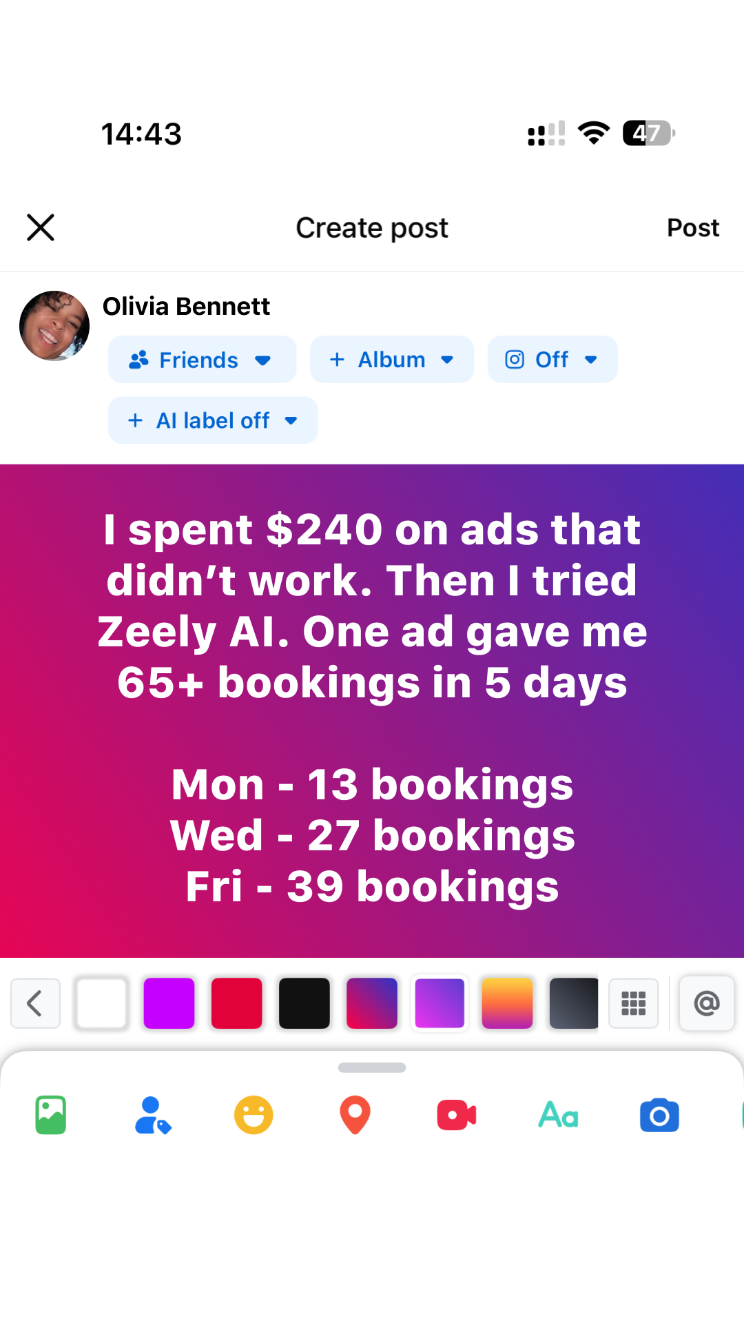 Zeely: AI Ads Maker Facebook ad