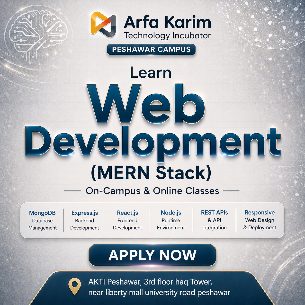 Arfa Karim Technology Incubator Facebook ad
