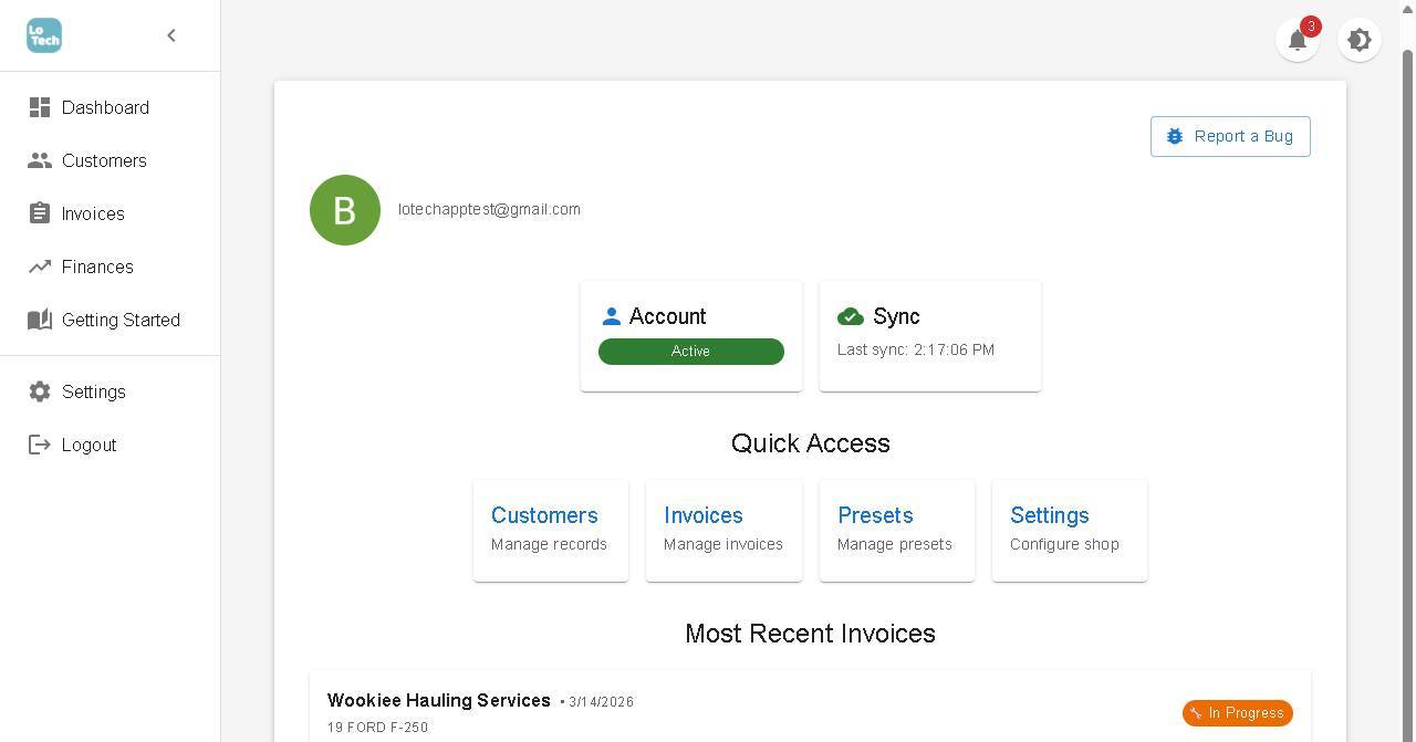 LoTech App Facebook ad: LoTech - Invoice App for Solo & Mobile Mechanics