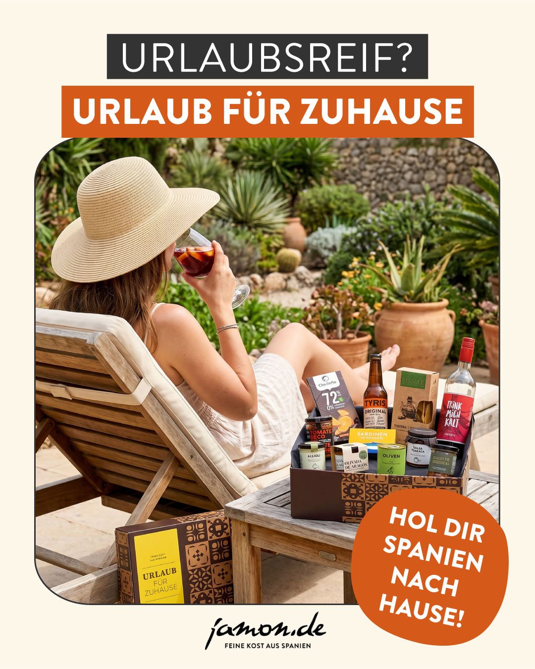 Jamon.de Facebook ad: Geschenkidee für Feinschmecker