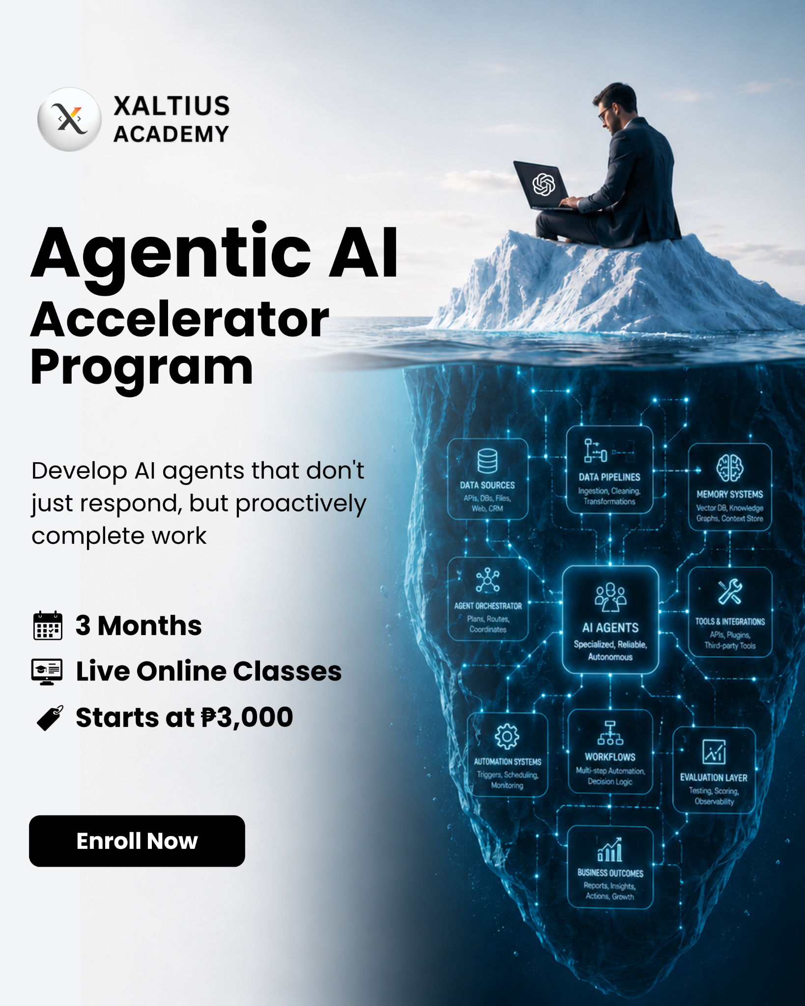 Xaltius Academy Facebook ad: Learn Agentic AI in Just 3 Months