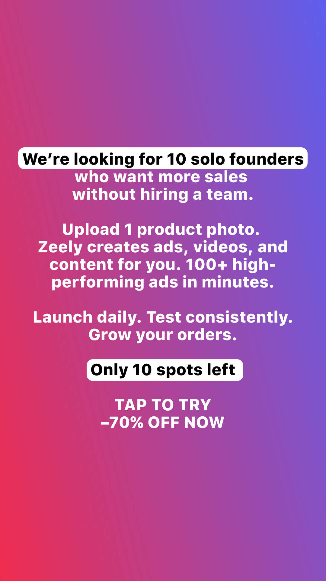Zeely Facebook ad