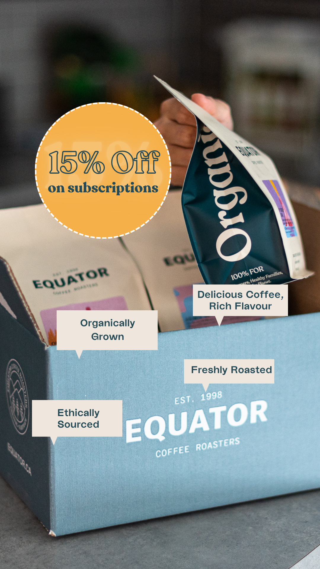 Equator Coffee Roasters Facebook ad