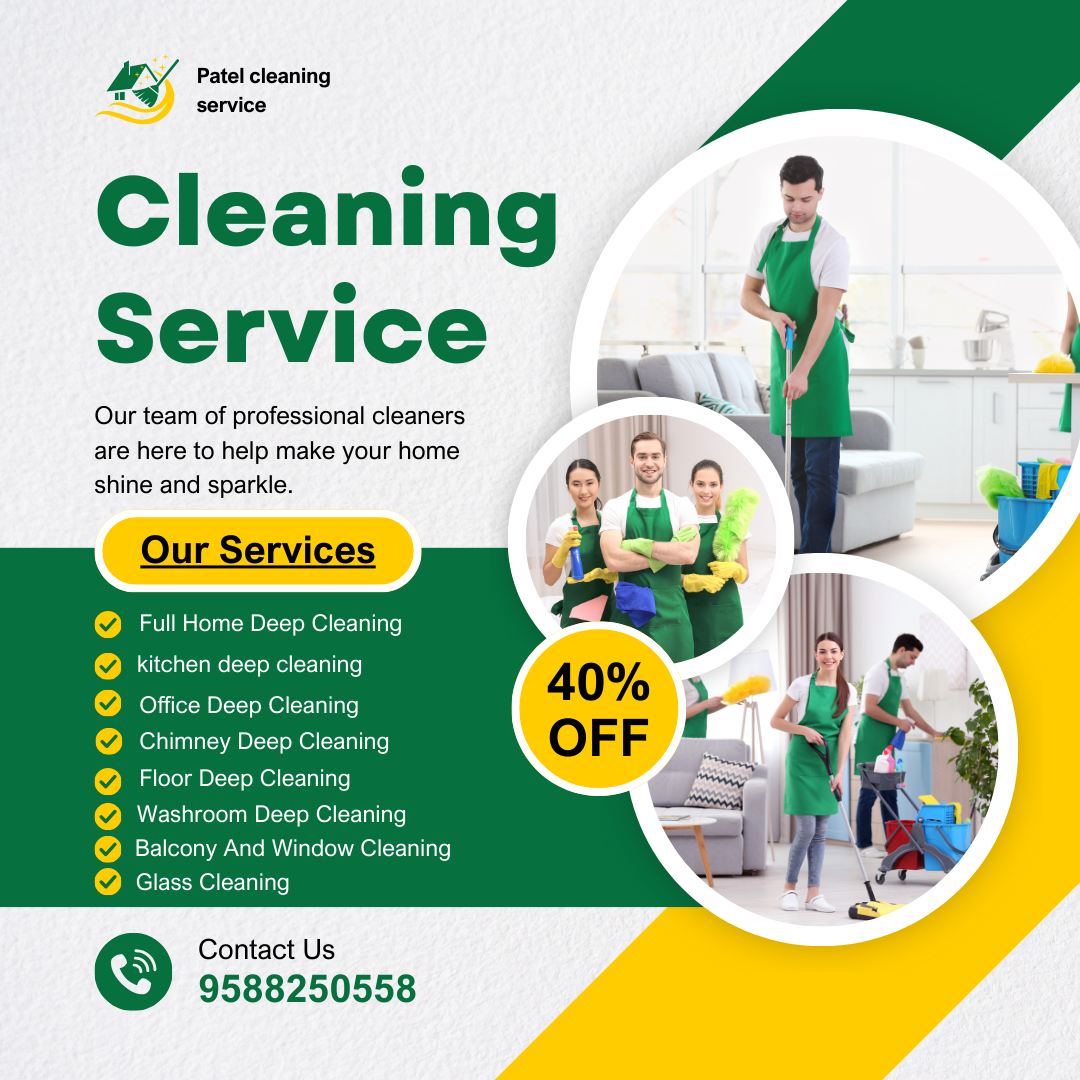 Patel Cleaning Service Facebook ad: Chat with us