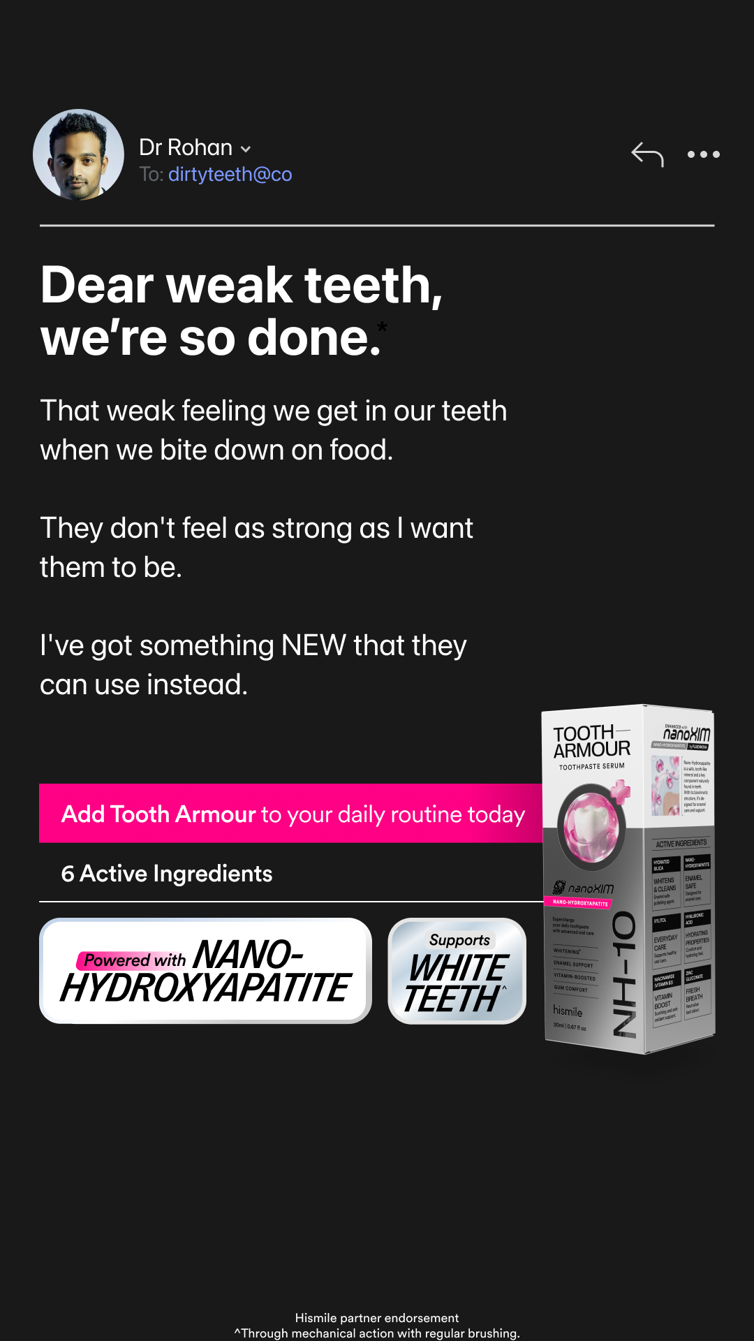 Hismile Facebook ad