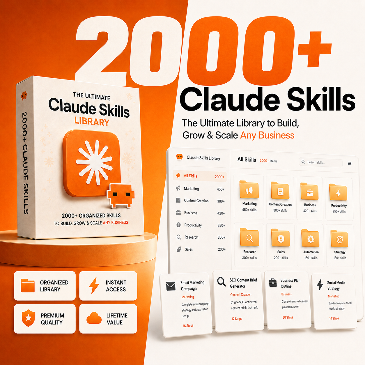 AI Avalanche Facebook ad: Unlock Claude’s Full Power with 2,000+ Ready Skills