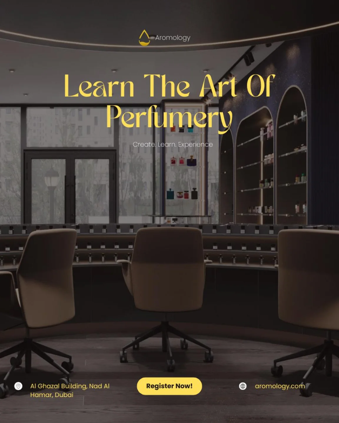 Aromology Facebook ad: Learn the Art of Perfumery and create a…