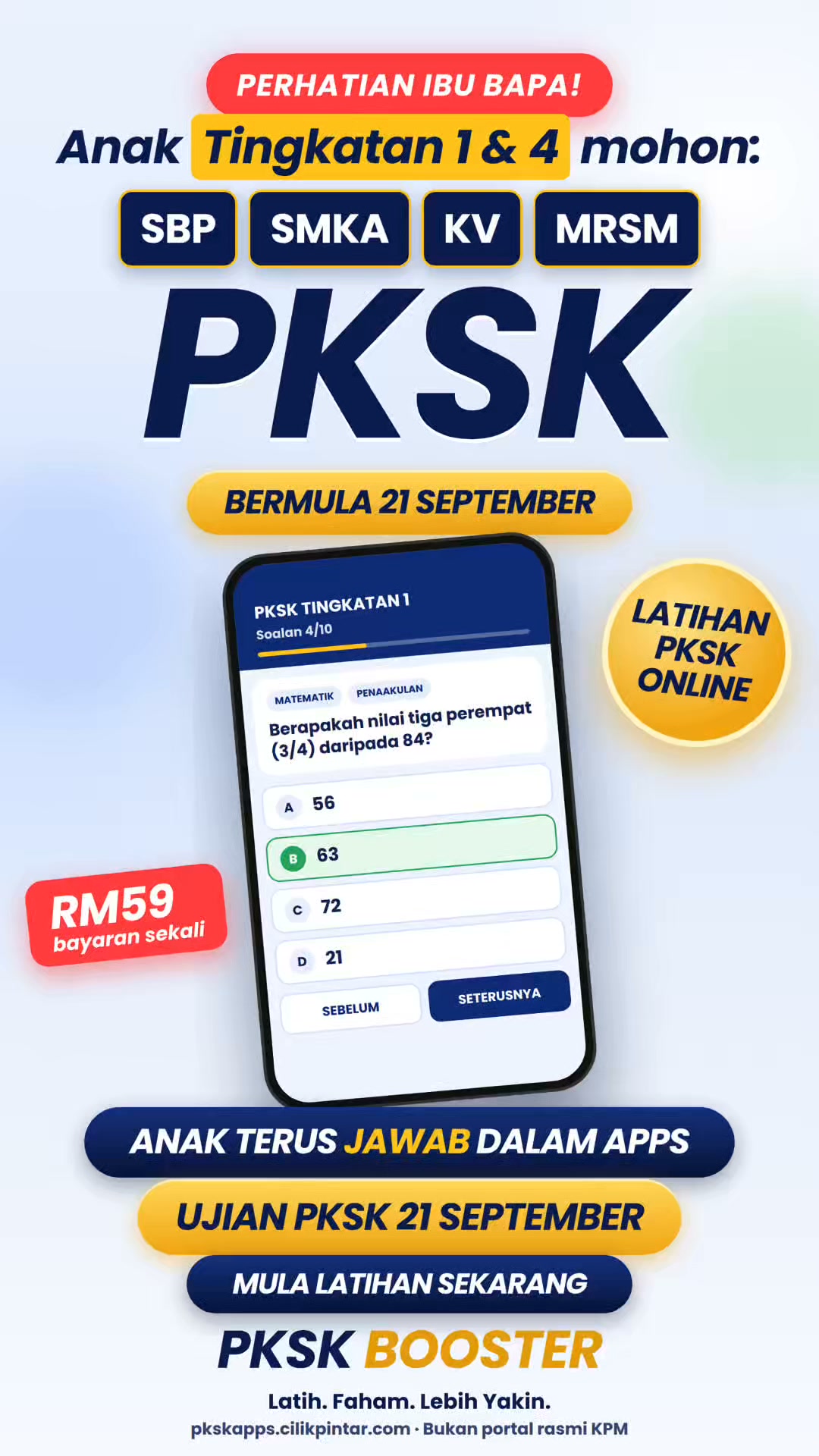 Cilik Pintar Facebook ad: PKSK Dah Dekat. Mula Sekarang===>>>
