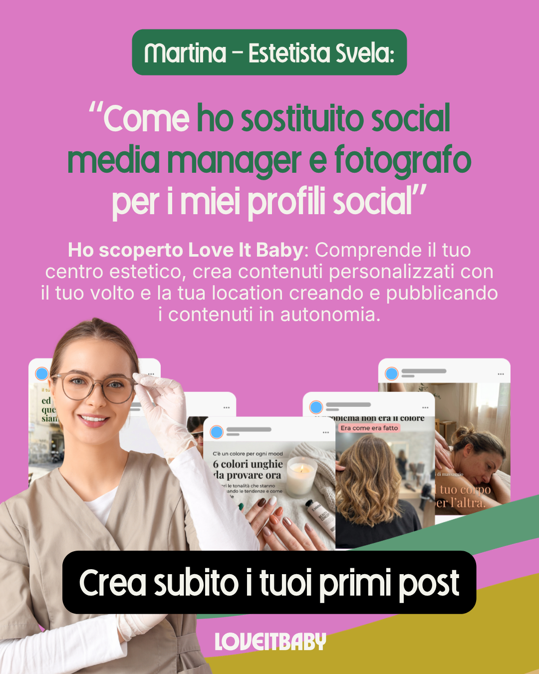 Love It Baby - AI Social Media Manager Facebook ad: Il primo social media manager AI
