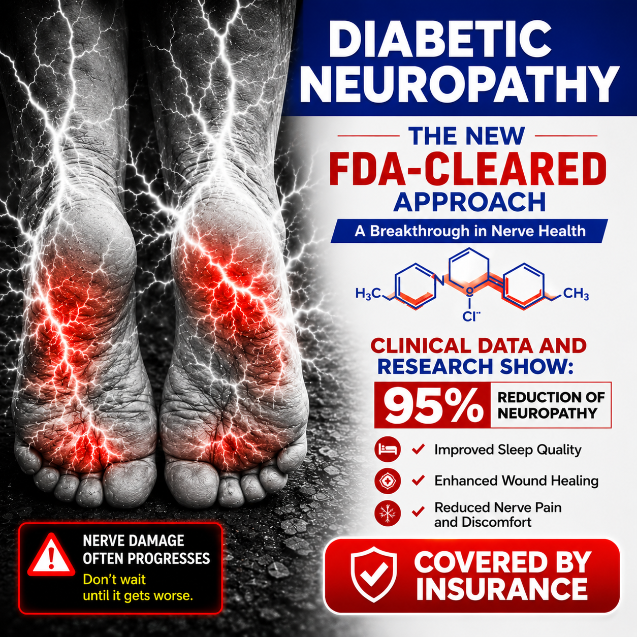 Advanced Technology Neuropathy Center Facebook ad: Fast, Safe, And Amazingly Effective.