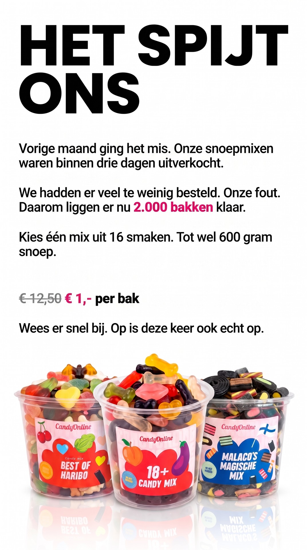 candyonline.nl - snoep Facebook ad