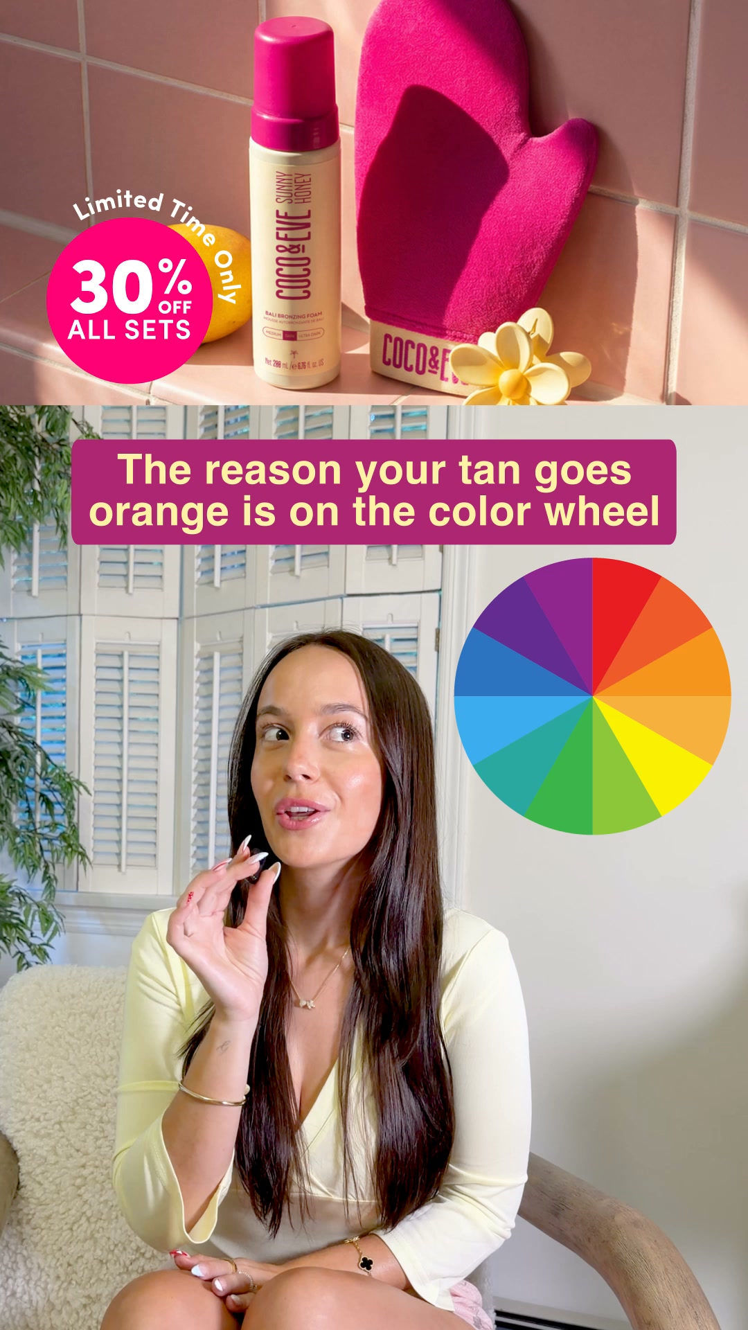 Coco & Eve Facebook ad: Beachy Bronze, Made Easy