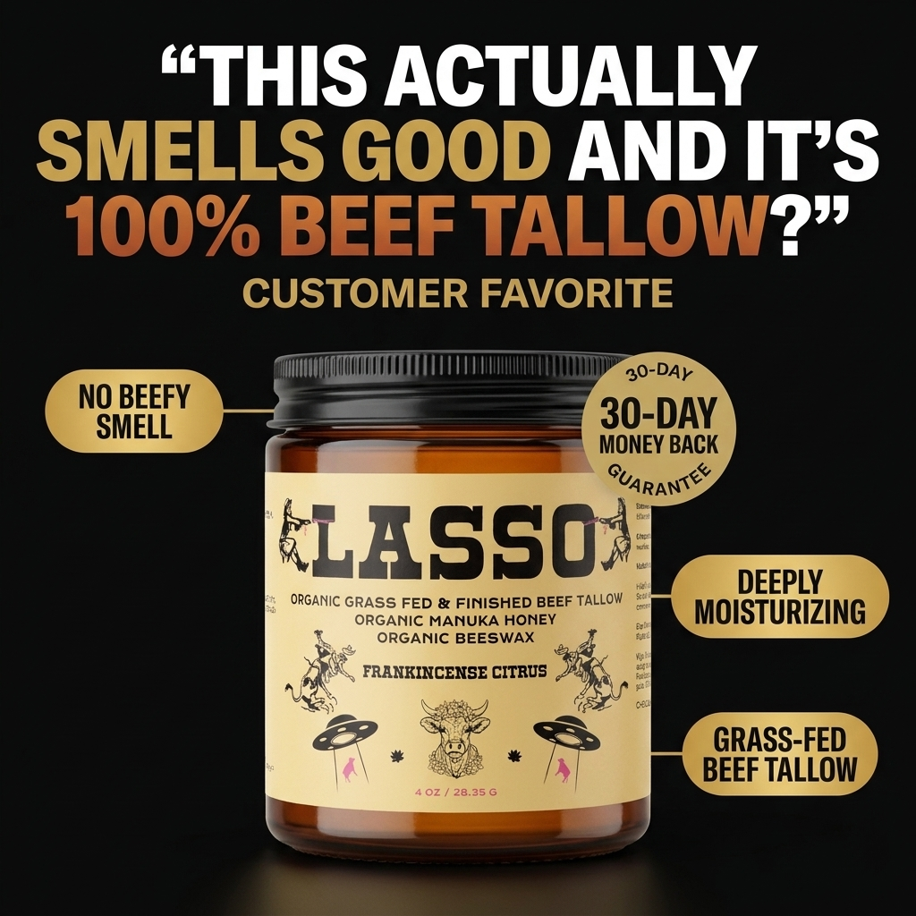 Lasso Co. Facebook ad: Beef Tallow That Actually Smells Good