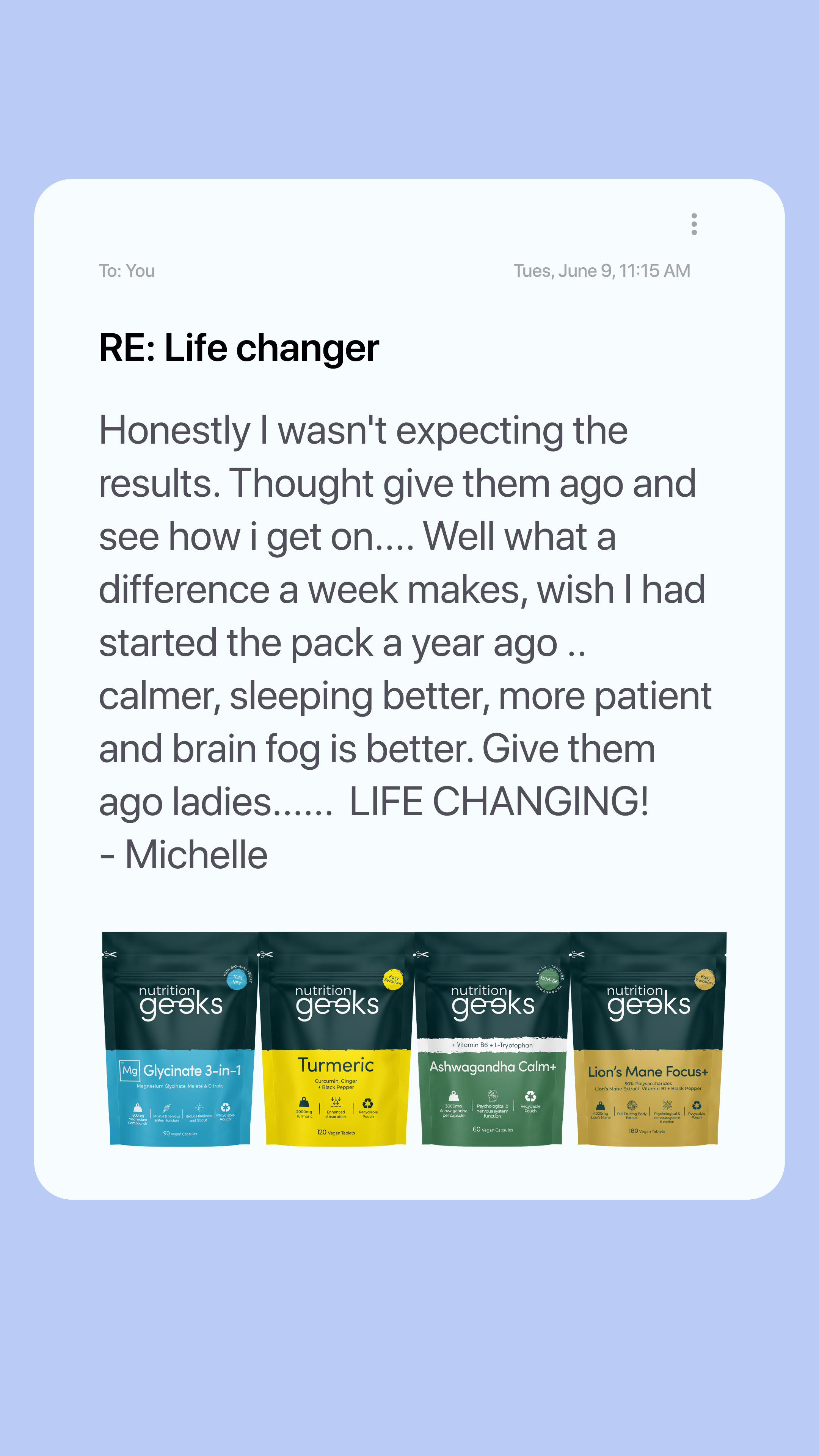 Nutrition Geeks Facebook ad