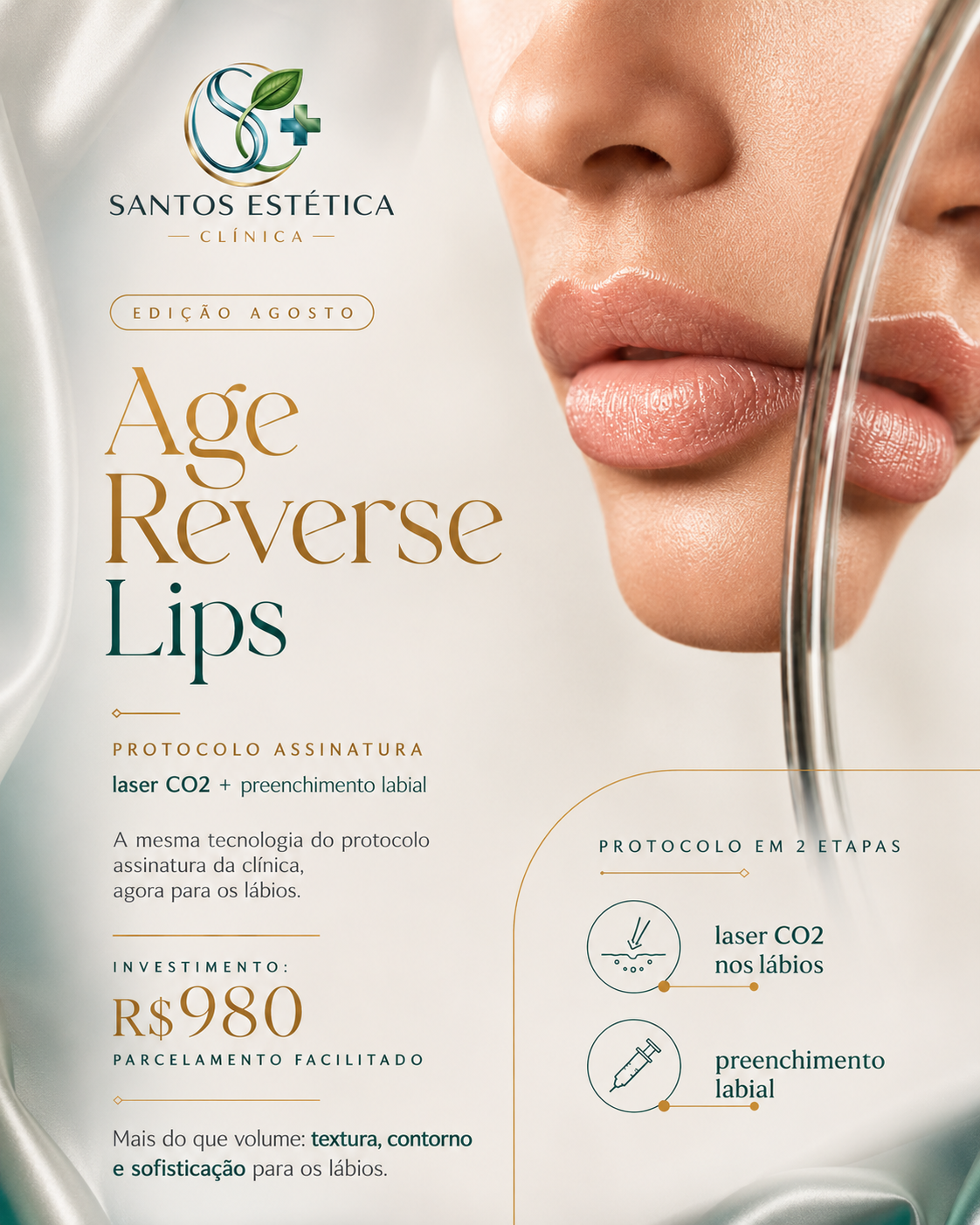 Aline Santos Estética Avançada Facebook ad: Age Reverse Lips: o protocolo assinado por Aline…