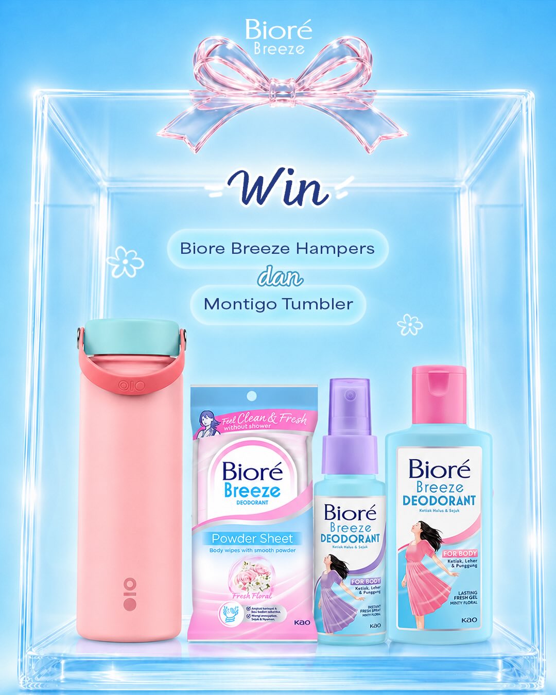 Women's World Facebook ad: MinBi mau bagiin Biore Breeze Hampers dan Montigo…