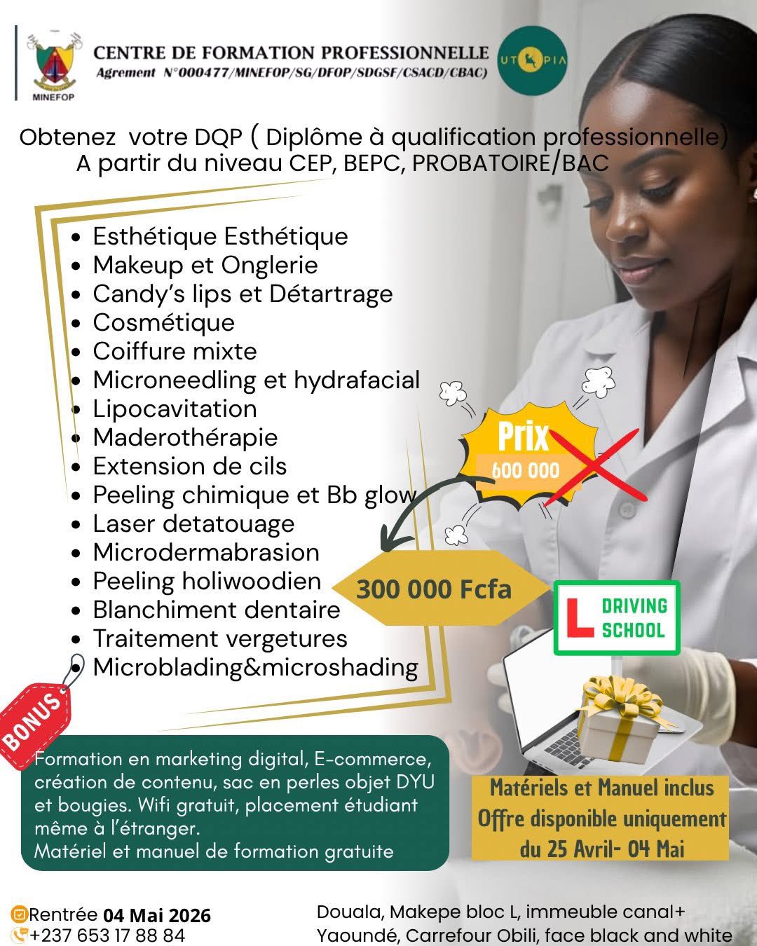 Utopia Beauty Facebook ad: On ne peut pas finir cette semaine sans…