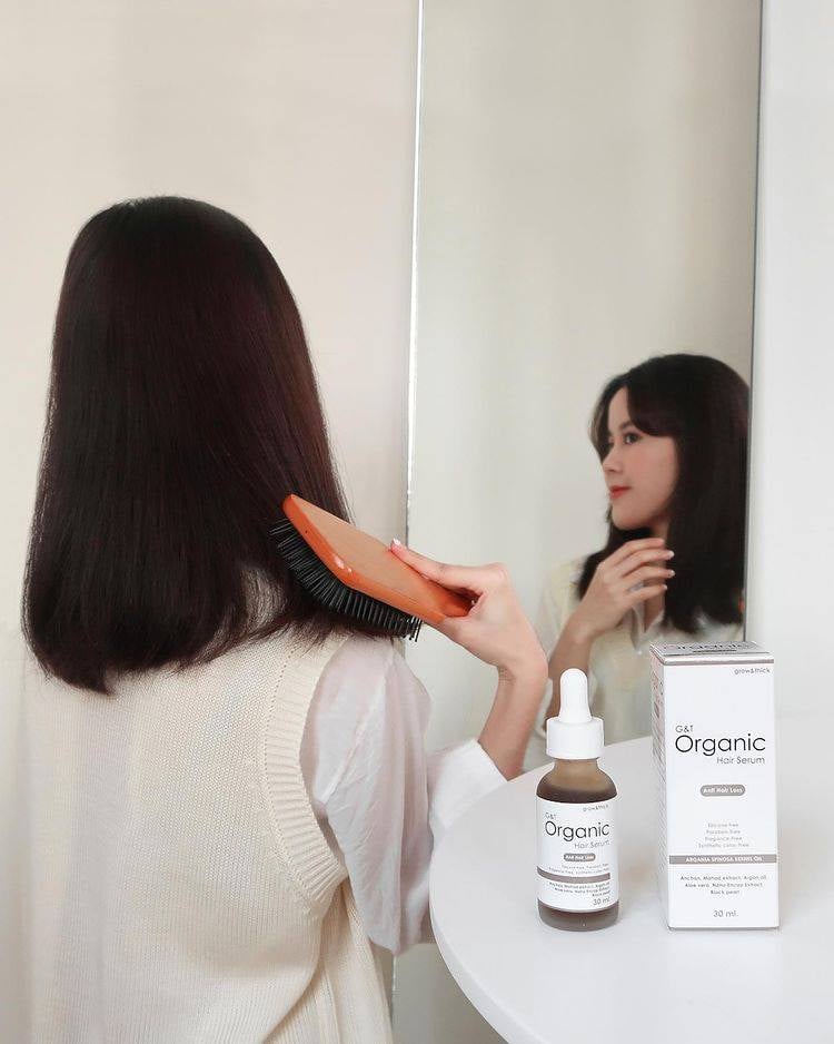 เร่งผมยาว งอกใหม่ ขนคิ้ว G&T Organic Hair Serum ผลิตภัณฑ์บำรุงผม ลดผมร่วง Facebook ad