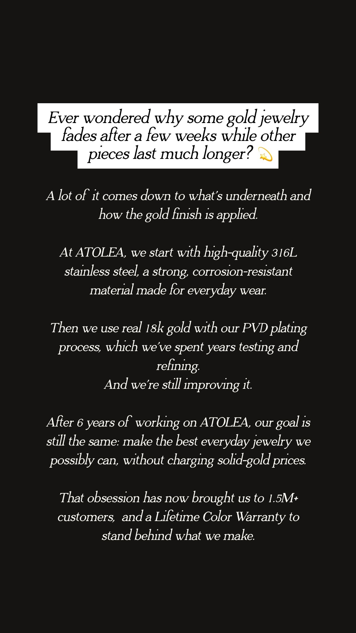 Atolea Jewelry Facebook ad: Loved by 1M+ Customers