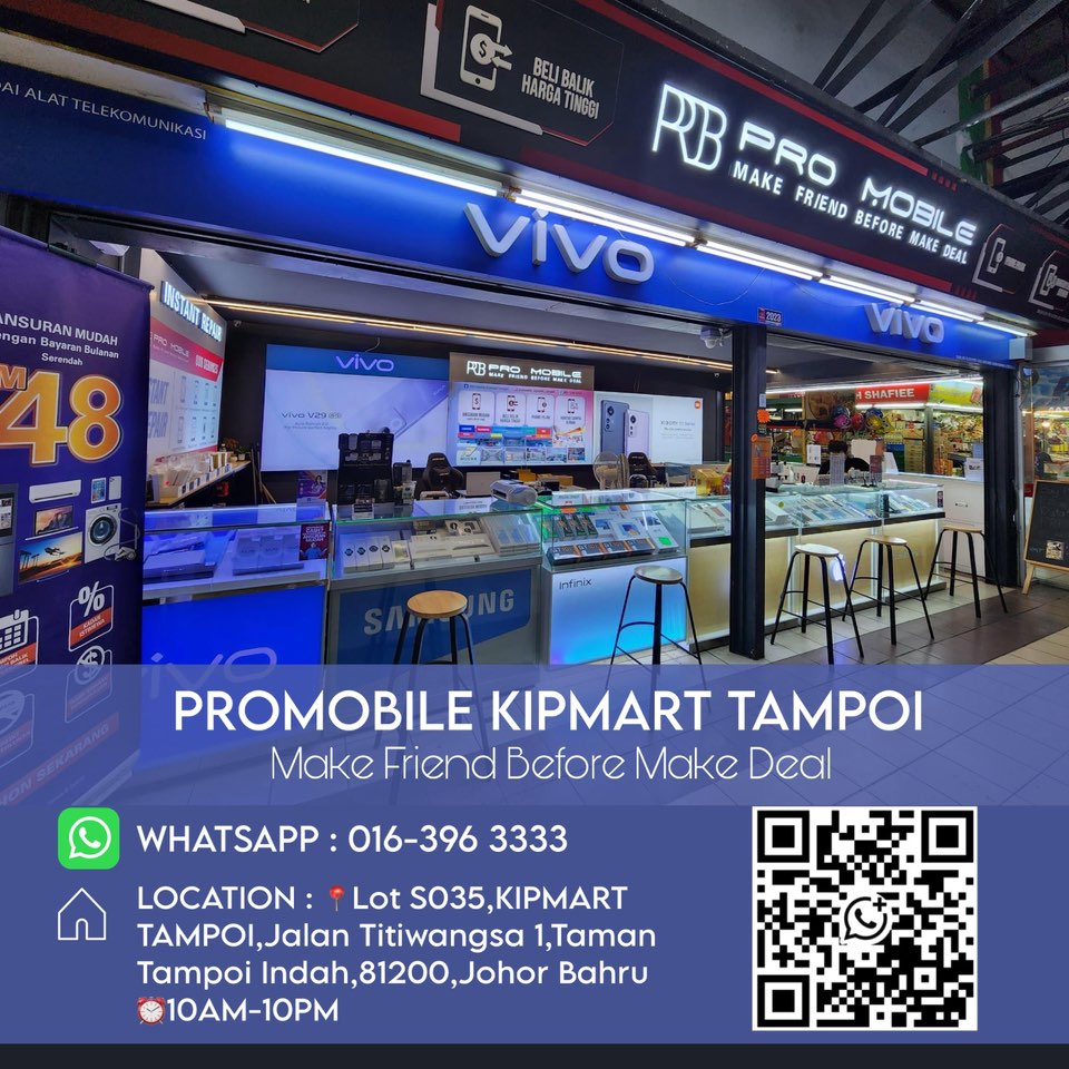 Pro Mobile Kipmart Tampoi Facebook ad: Orang JB Tampoi kalau nak tukar phone, memang…