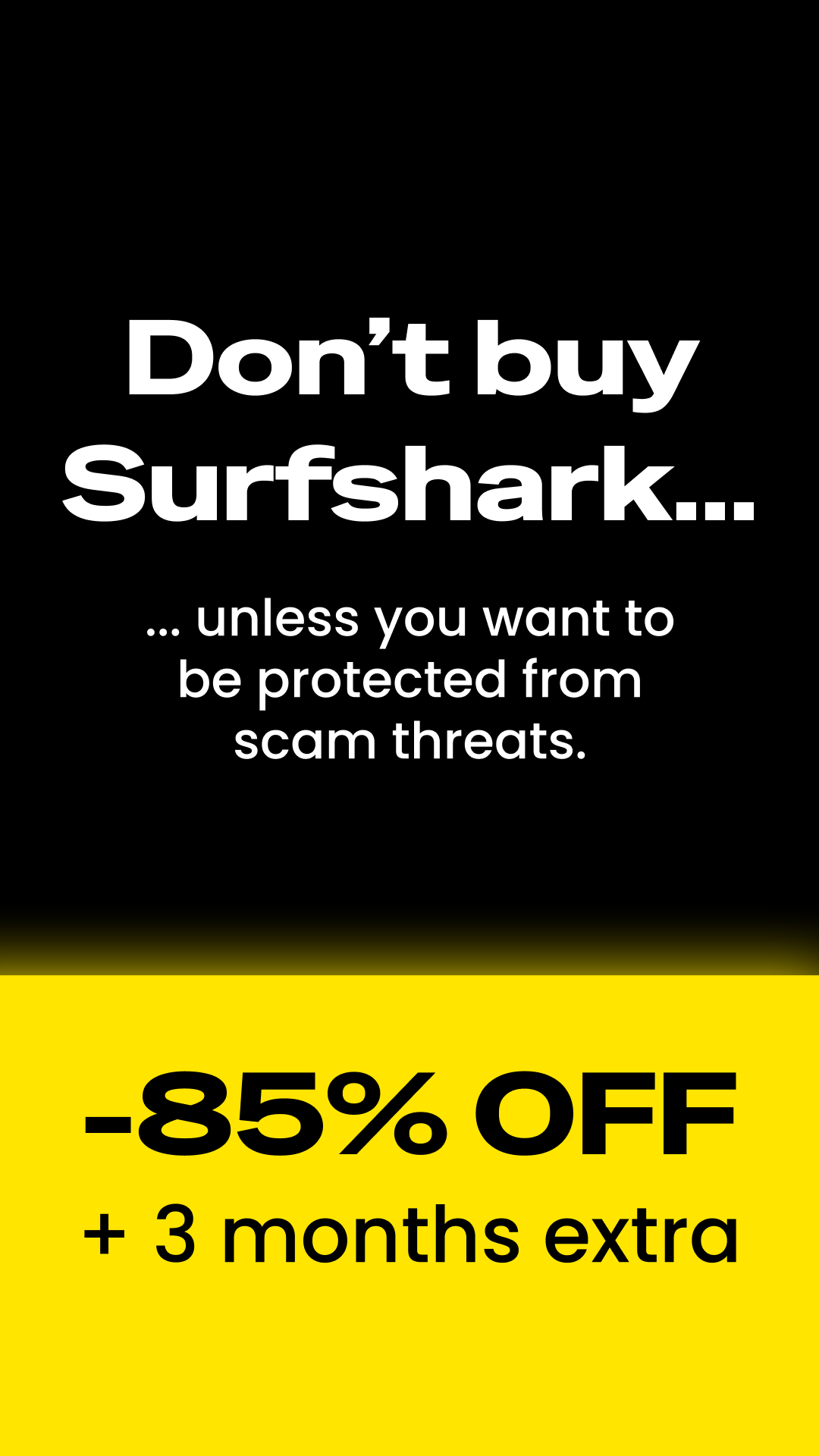 Surfshark Facebook ad