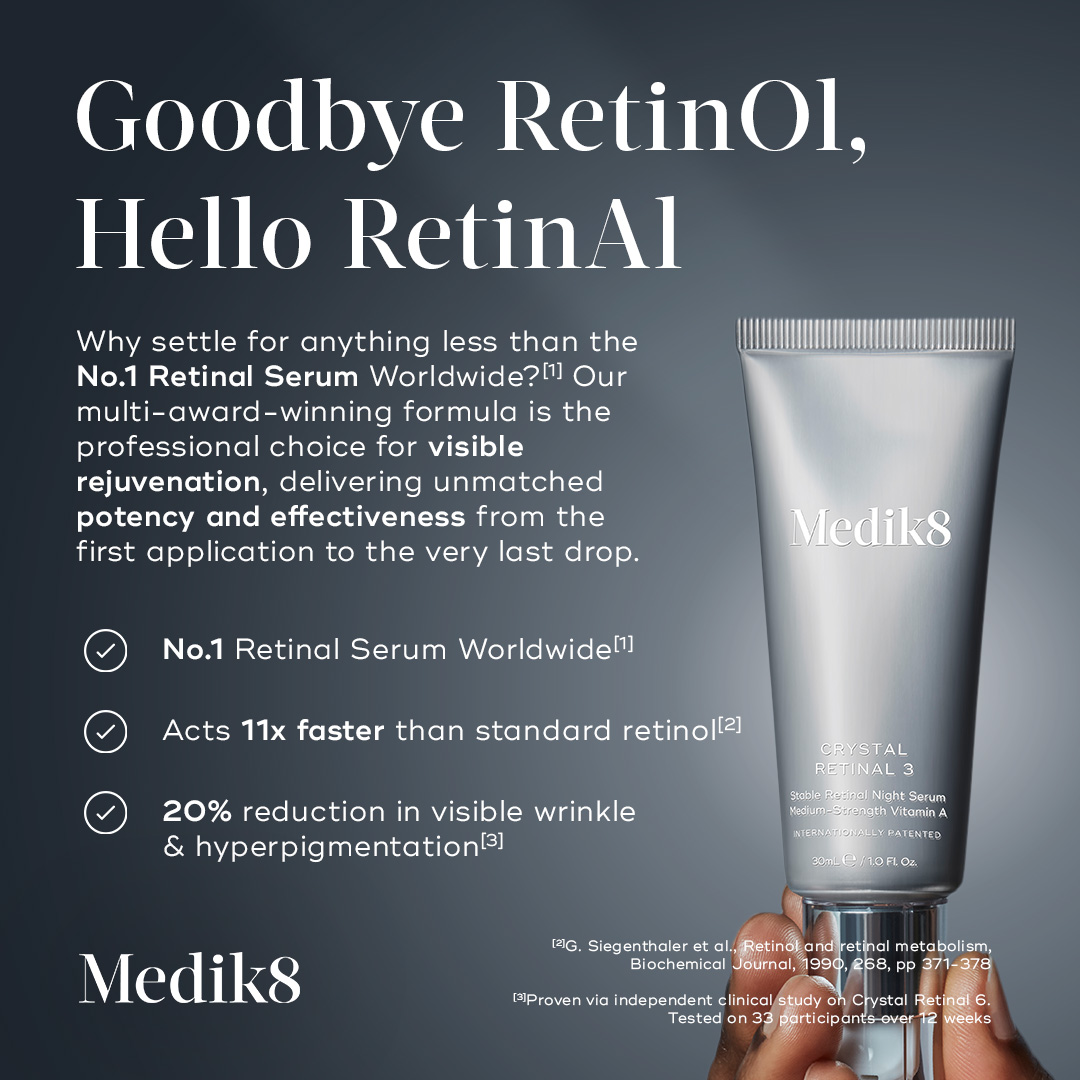Medik8 Facebook ad: The No.1 Retinal Serum Worldwide*