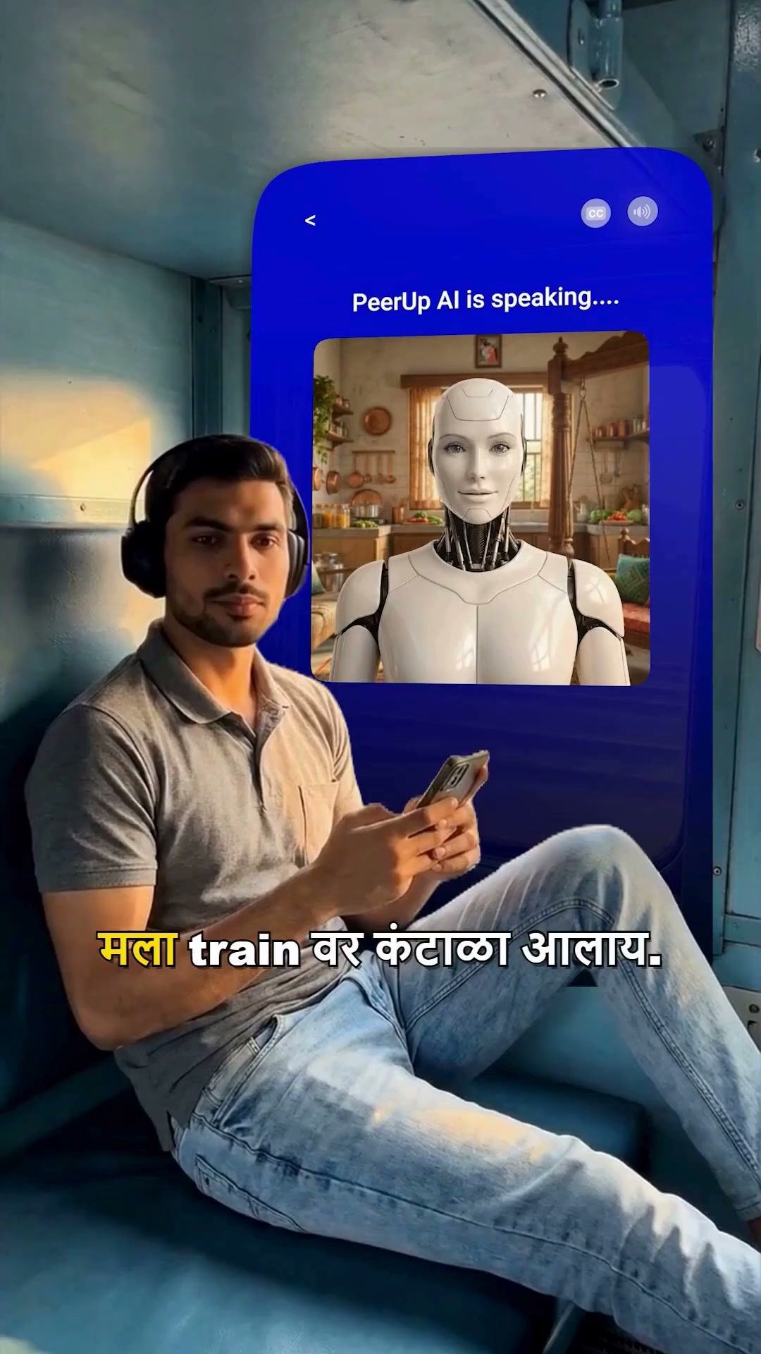 PeerUp - English Speaking App Facebook ad: Learn English with ₹3
