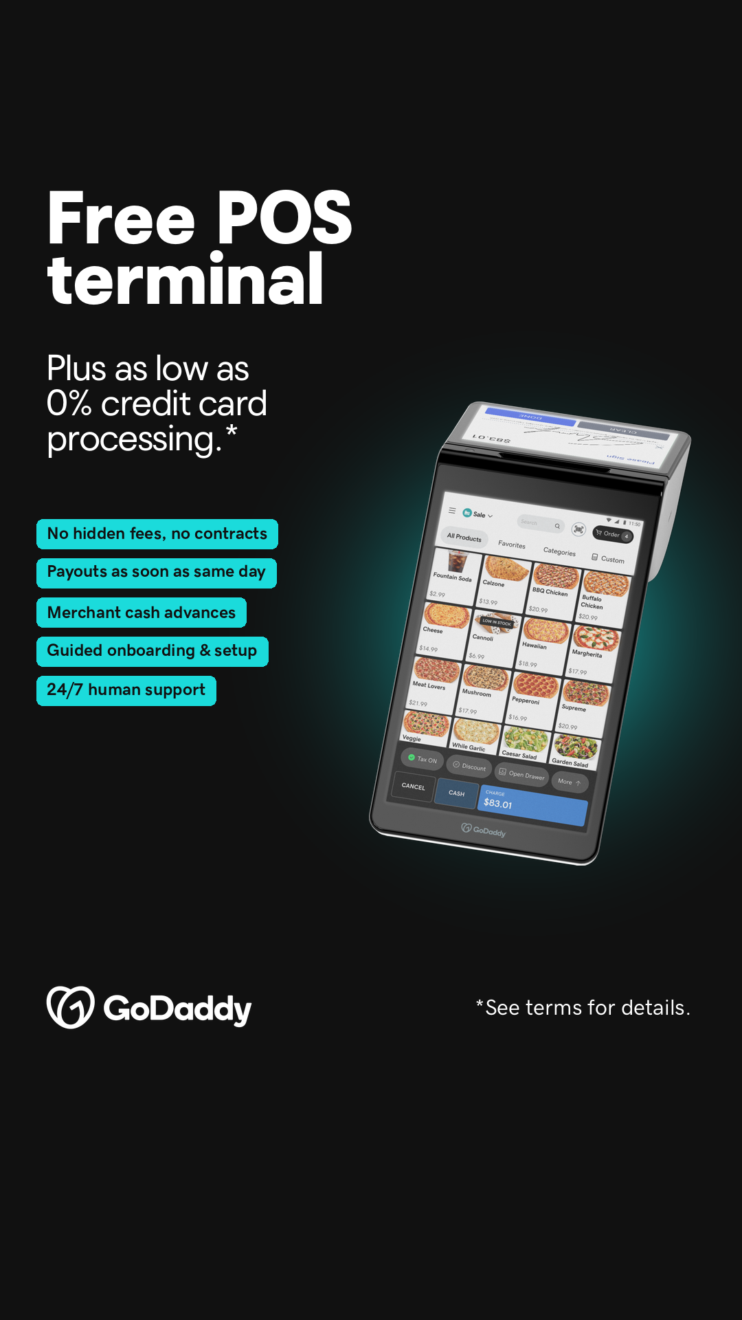 GoDaddy Facebook ad