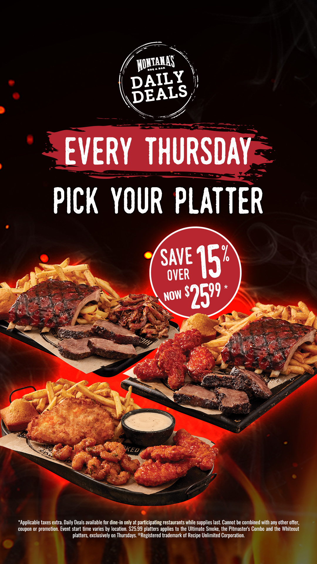 Montana's BBQ Facebook ad from Mar 9, 2026