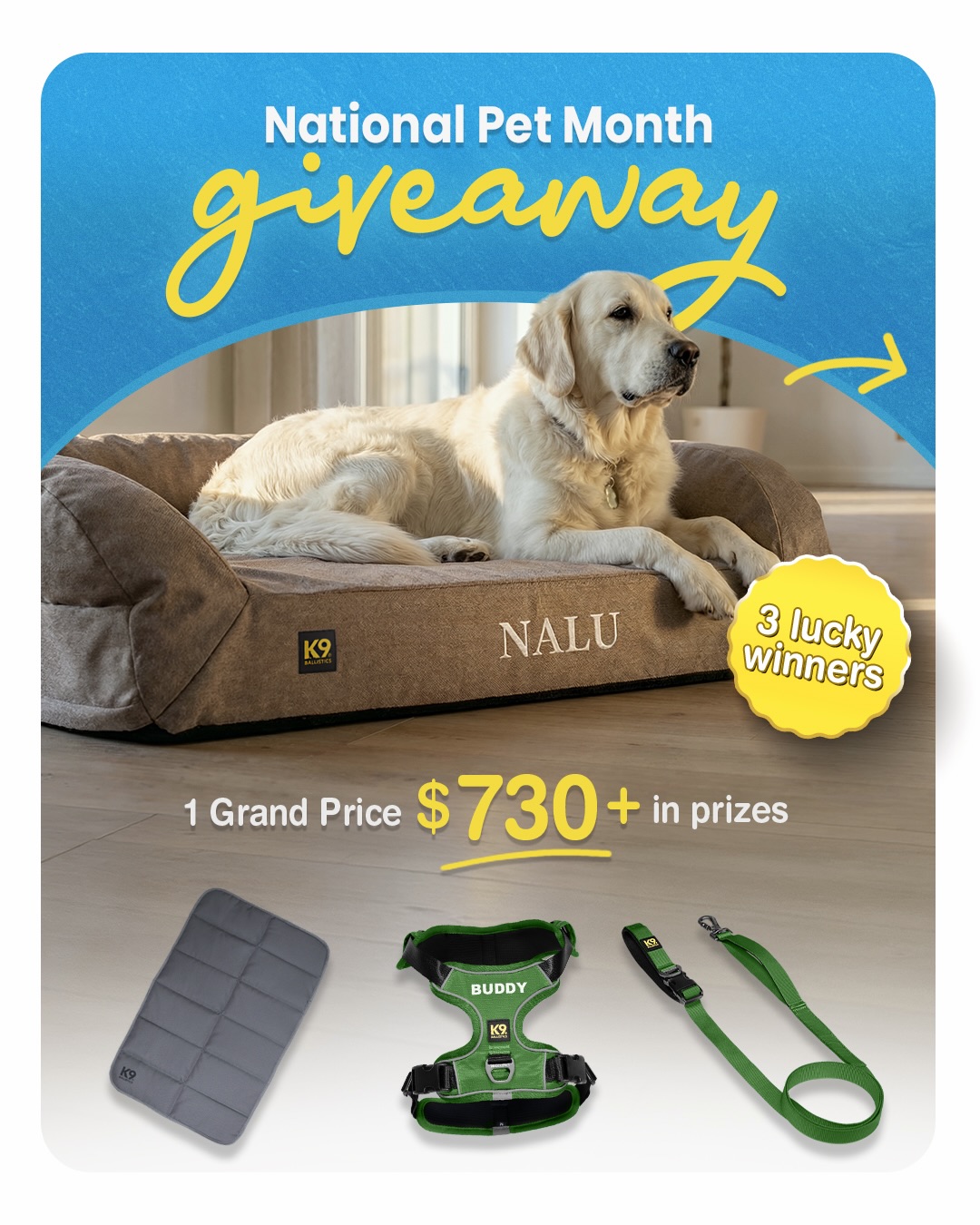 K9 Ballistics Dog Beds Facebook ad