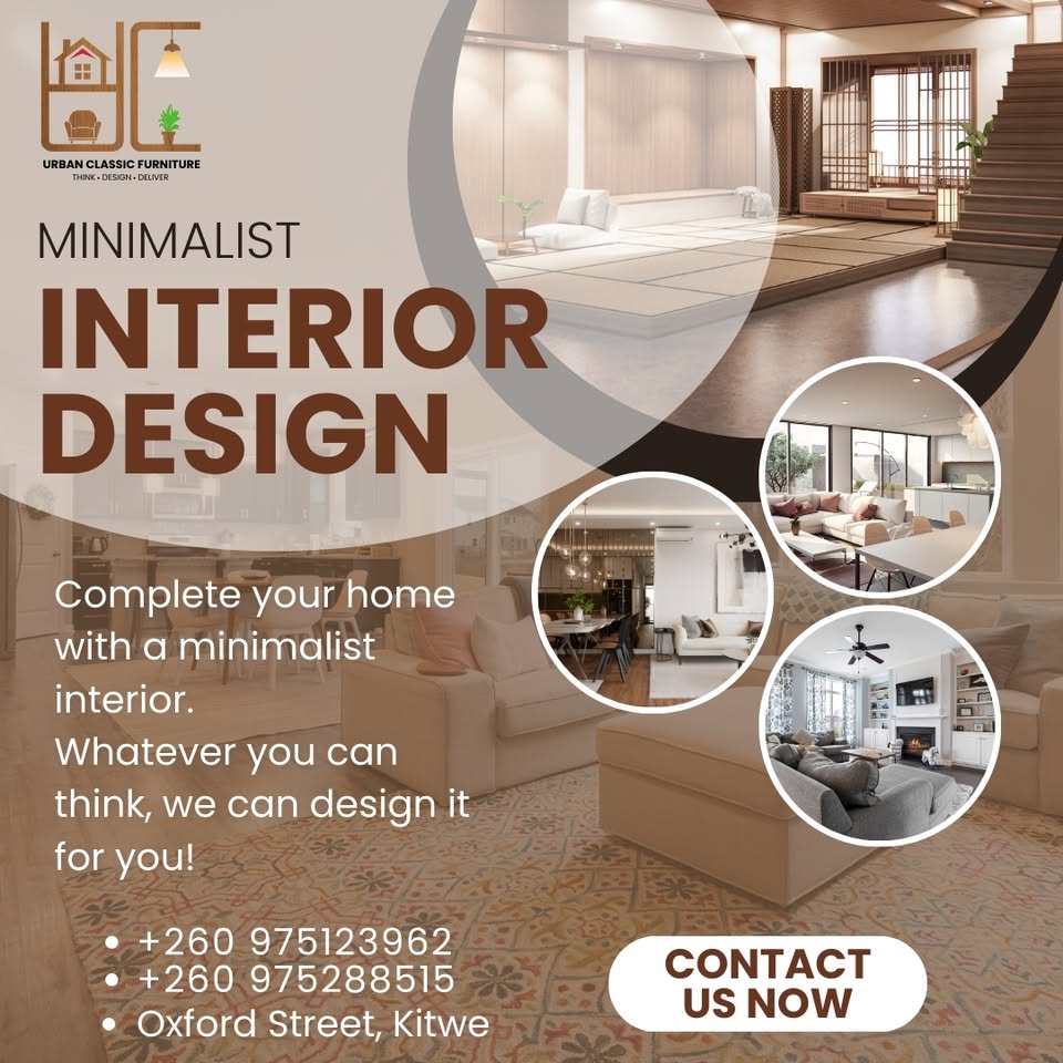 Urban Classic Furniture Facebook ad: Minimalist interior designs by Urban Classic, clean lines…