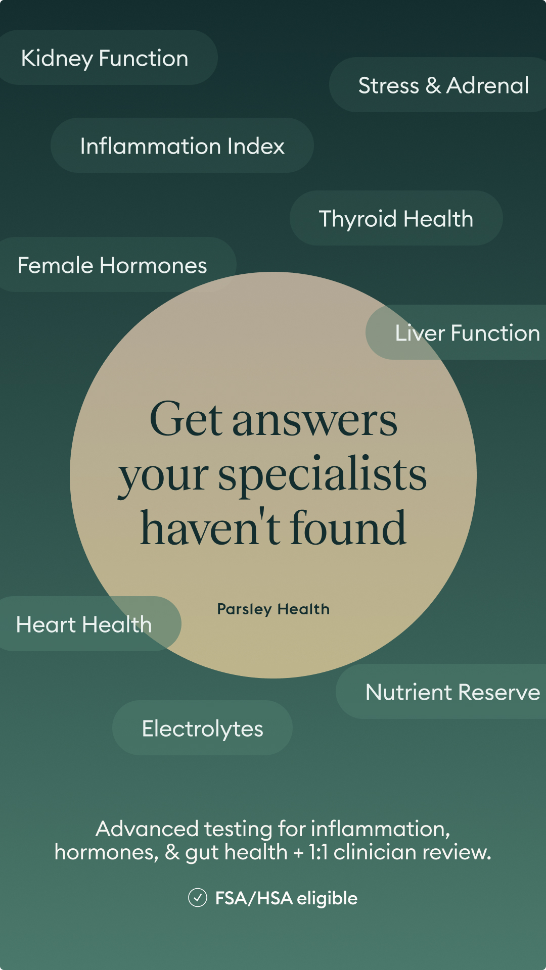 Parsley Health - Root Cause Medicine Facebook ad