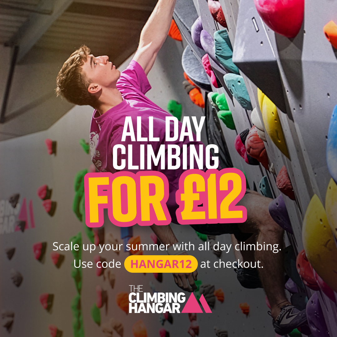 The Climbing Hangar Facebook ad: Best Climbing Walls in the UK