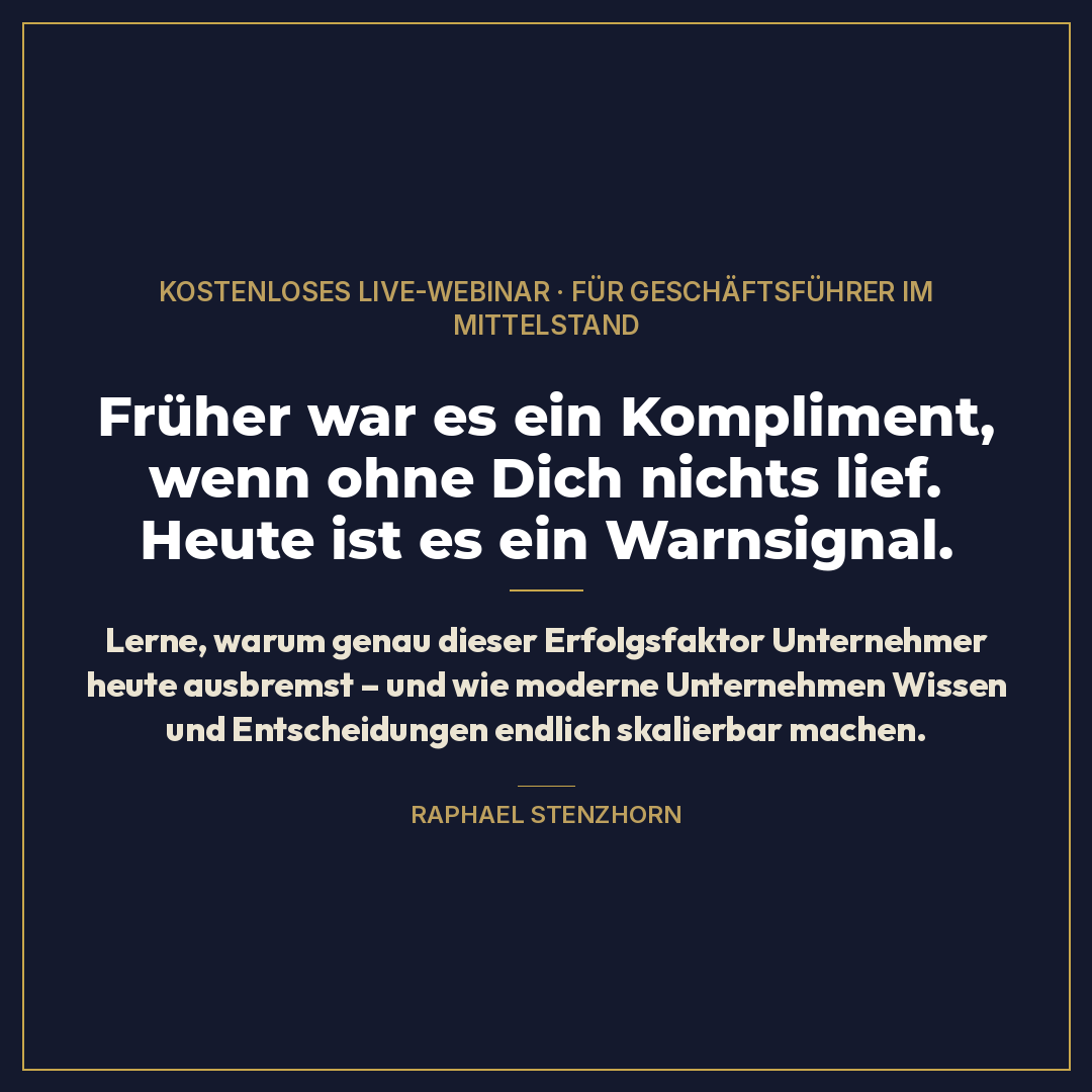 Raphael Stenzhorn - Werde vom Selbstständigen zum Unternehmer Facebook ad: 1.000+ zufriedene Kunden