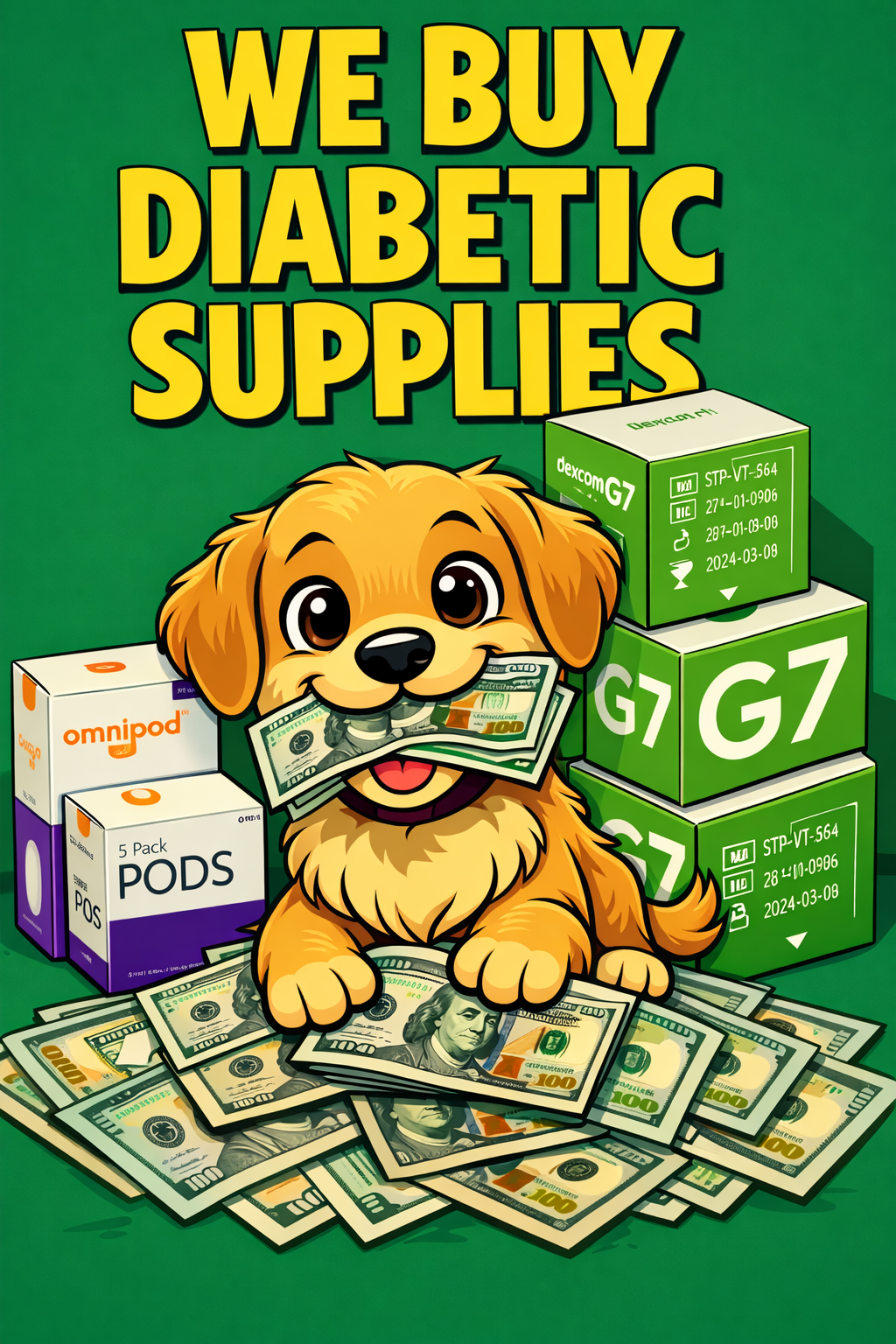We Buy Diabetic Test Supplies Facebook ad from Jan 3, 2026