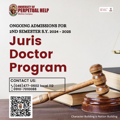 University of Perpetual Help Molino Campus Facebook ad: ADMISSION IS ONGOING