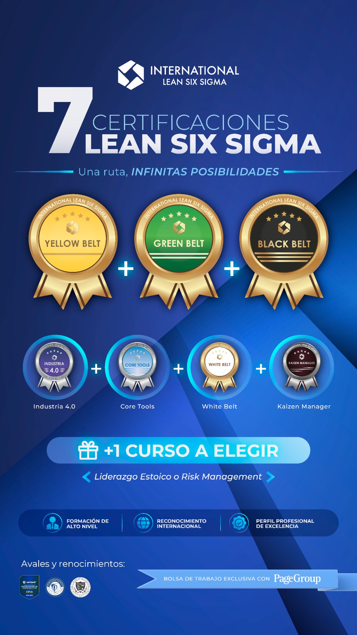 International Lean Six Sigma Facebook ad: Certifícate con respaldo internacional