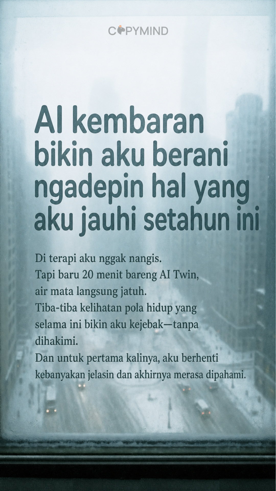 Copymind: reflection with AI twin Facebook ad