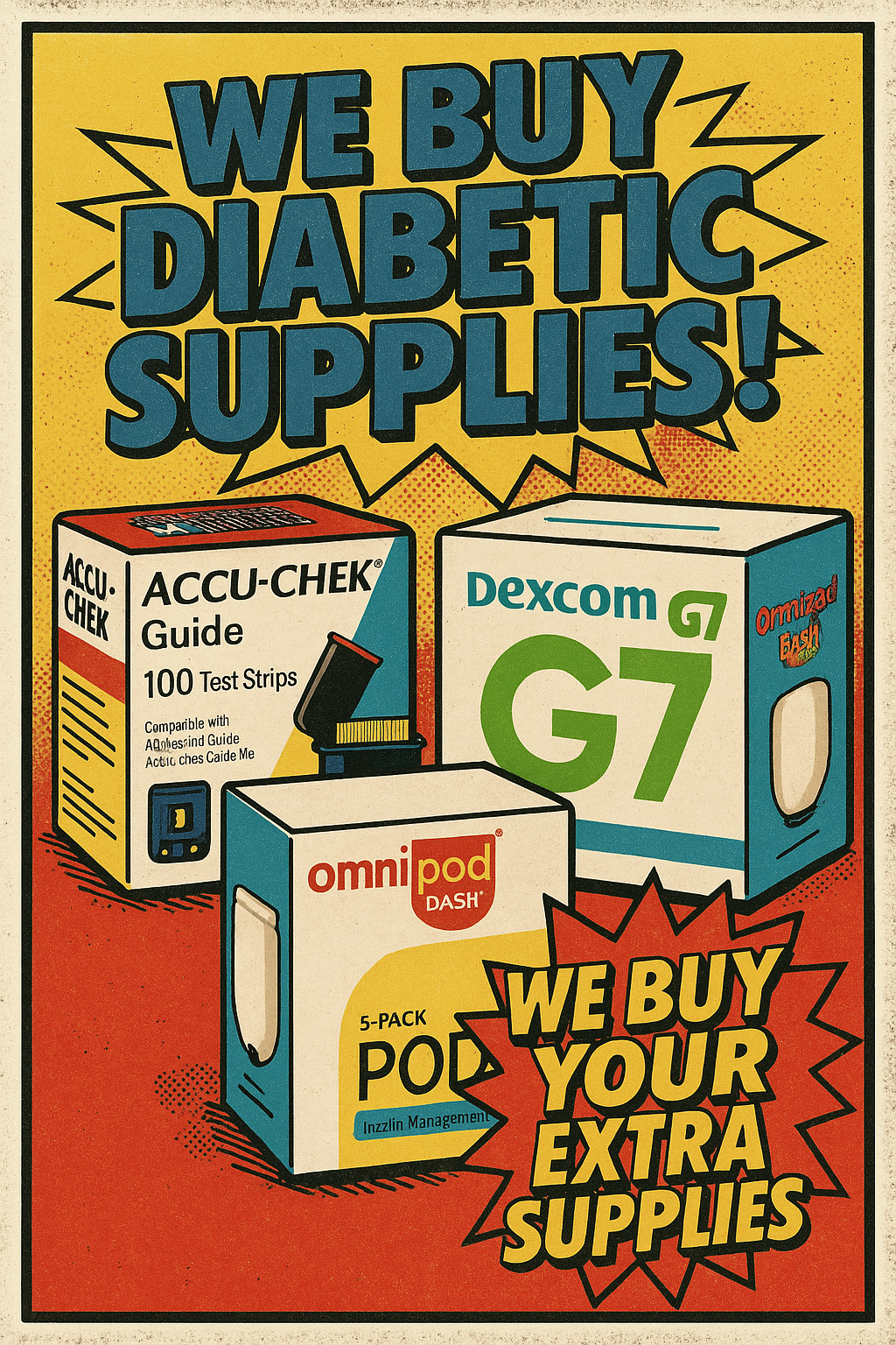 Jacksonville Diabetic Supplies for Cash Facebook ad: Sell Your Supplies Today