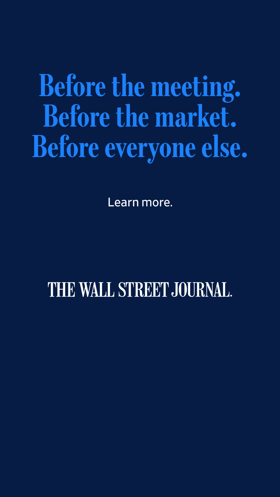 The Wall Street Journal Facebook ad