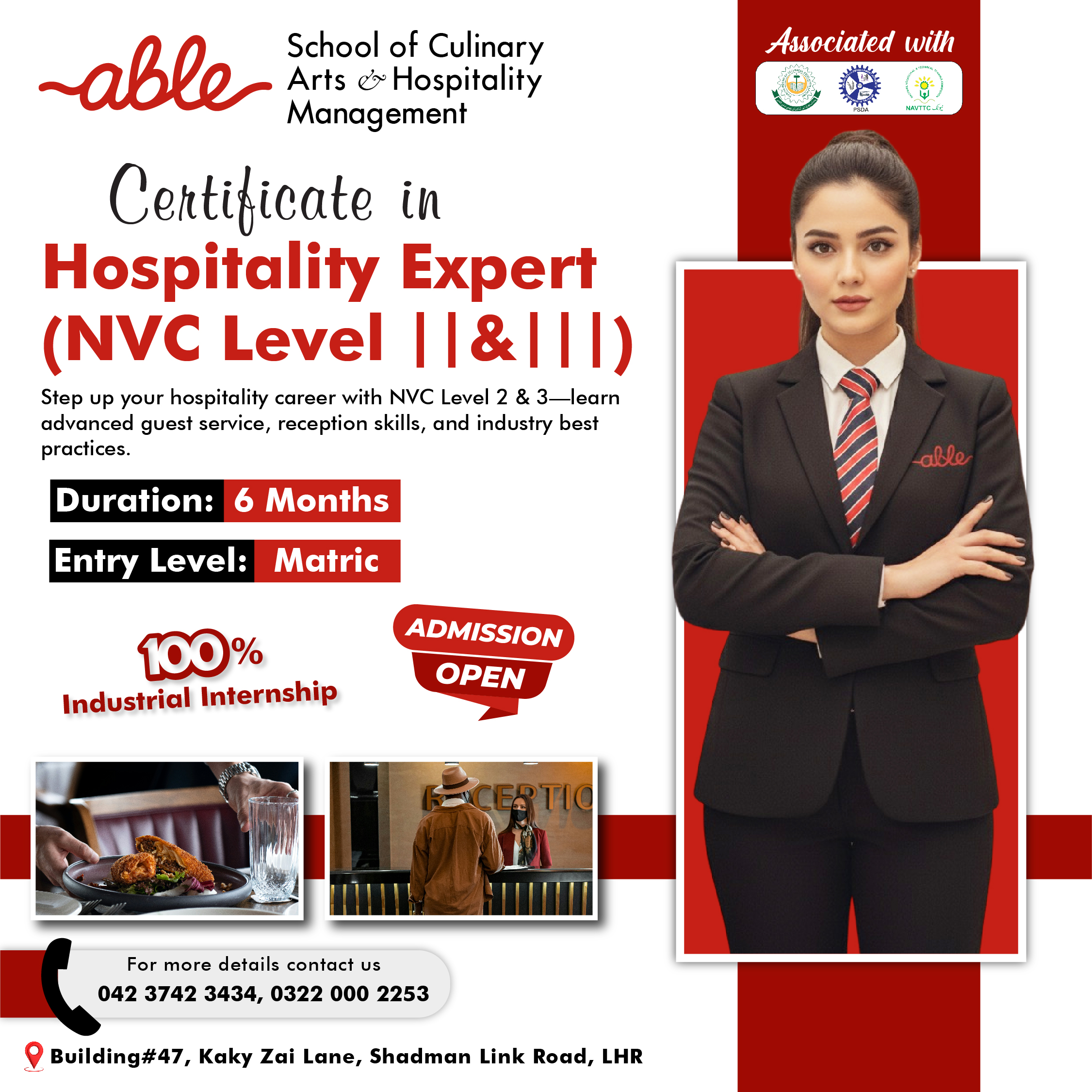 ABLE School of Culinary Arts & Hospitality Management Facebook ad: Enroll Now