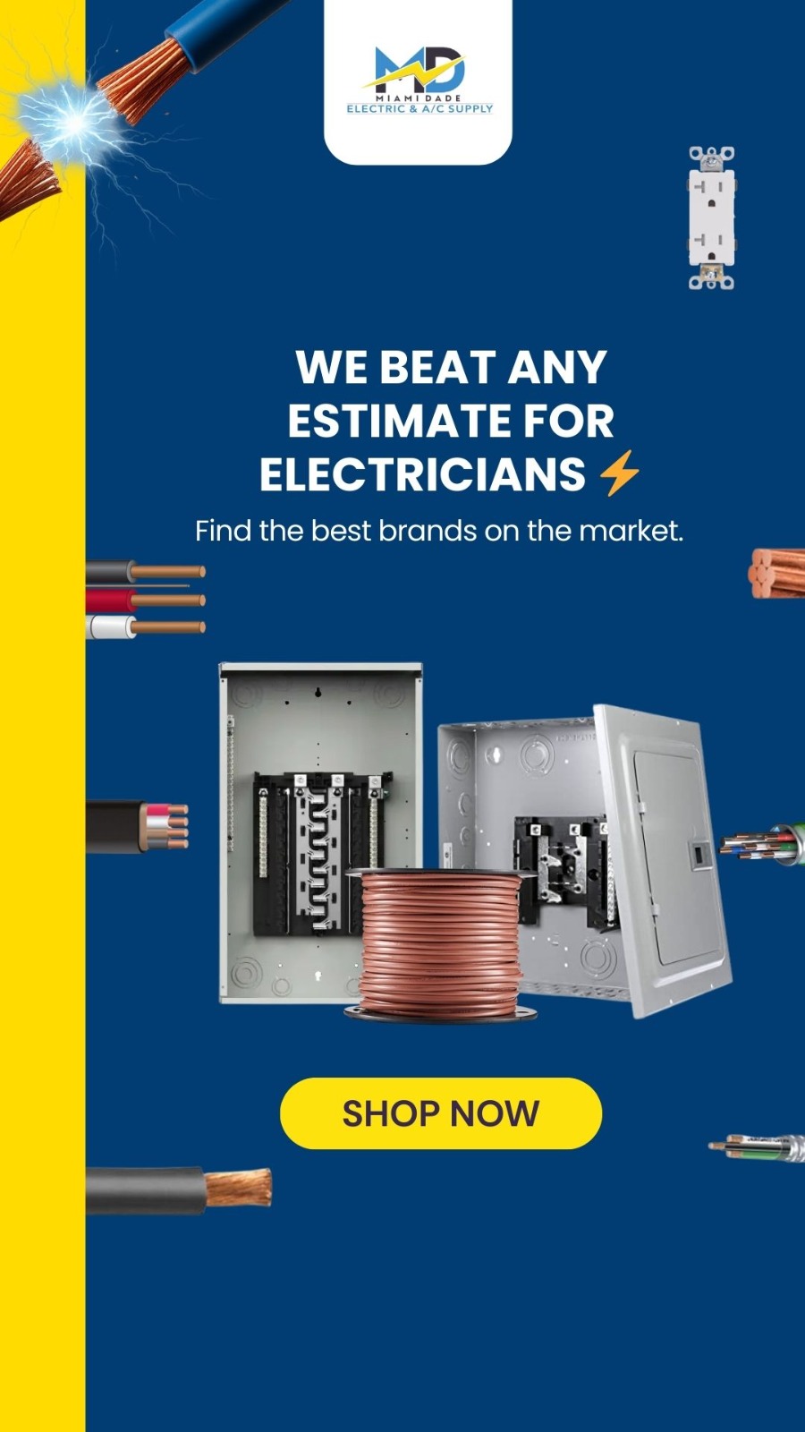 Miami-Dade Electric and A/C Supply Facebook ad from Jan 10, 2026